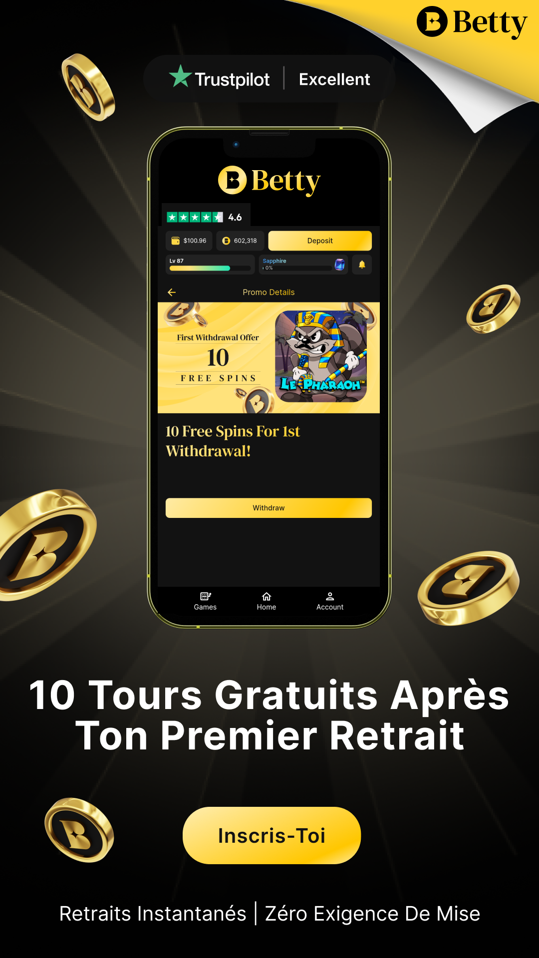 Betty Online Casino Facebook ad