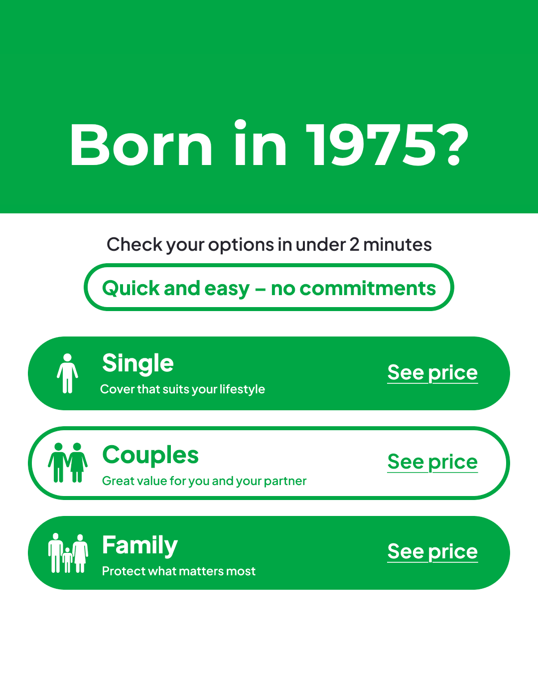 Health Insurance Comparison Facebook ad