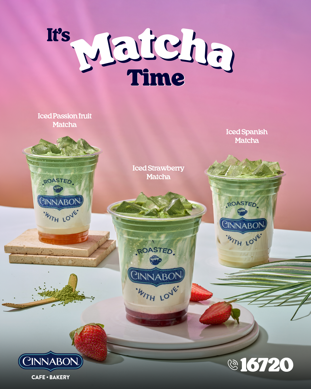 Cinnabon Egypt Facebook ad: Matcha is here and now available at all…