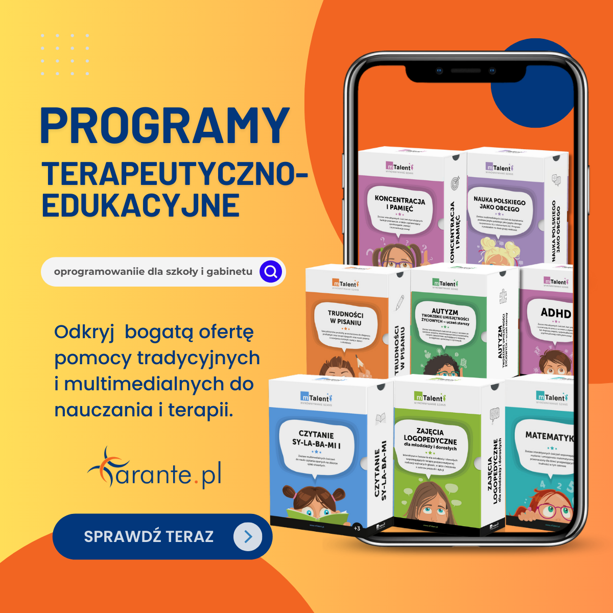 Arante.pl - Nowoczesna edukacja i terapia Facebook ad