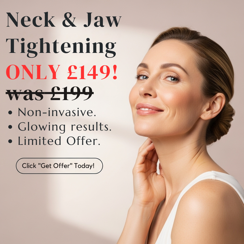 Clinical Beauty Facebook ad: RF Microneedling Neck & Jaw Tightening £149