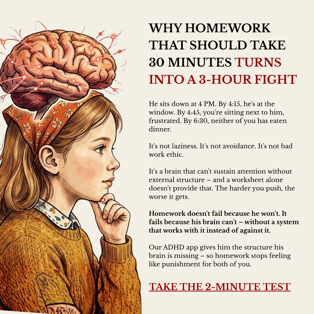 Center for Psychological Studies Facebook ad: Take the Free ADHD Type Test