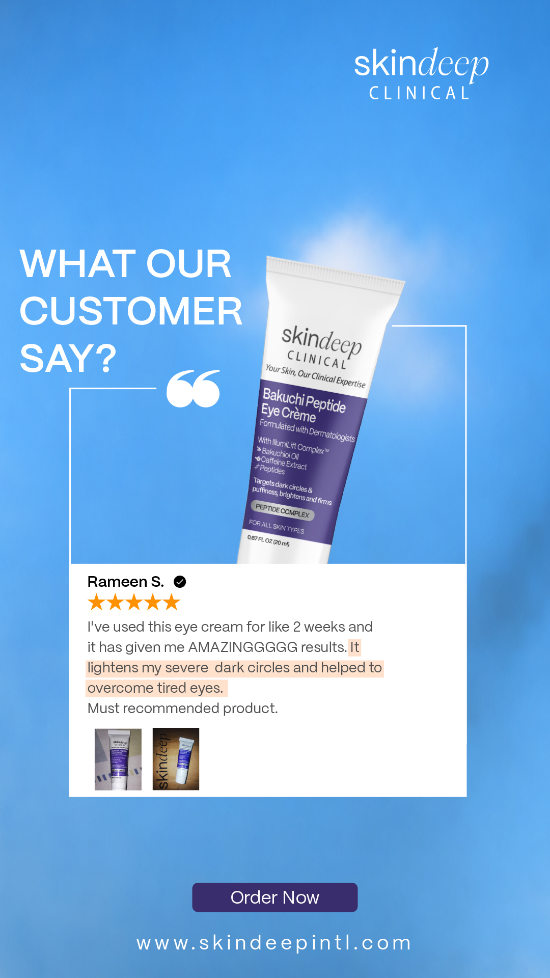 Skin Deep Facebook ad