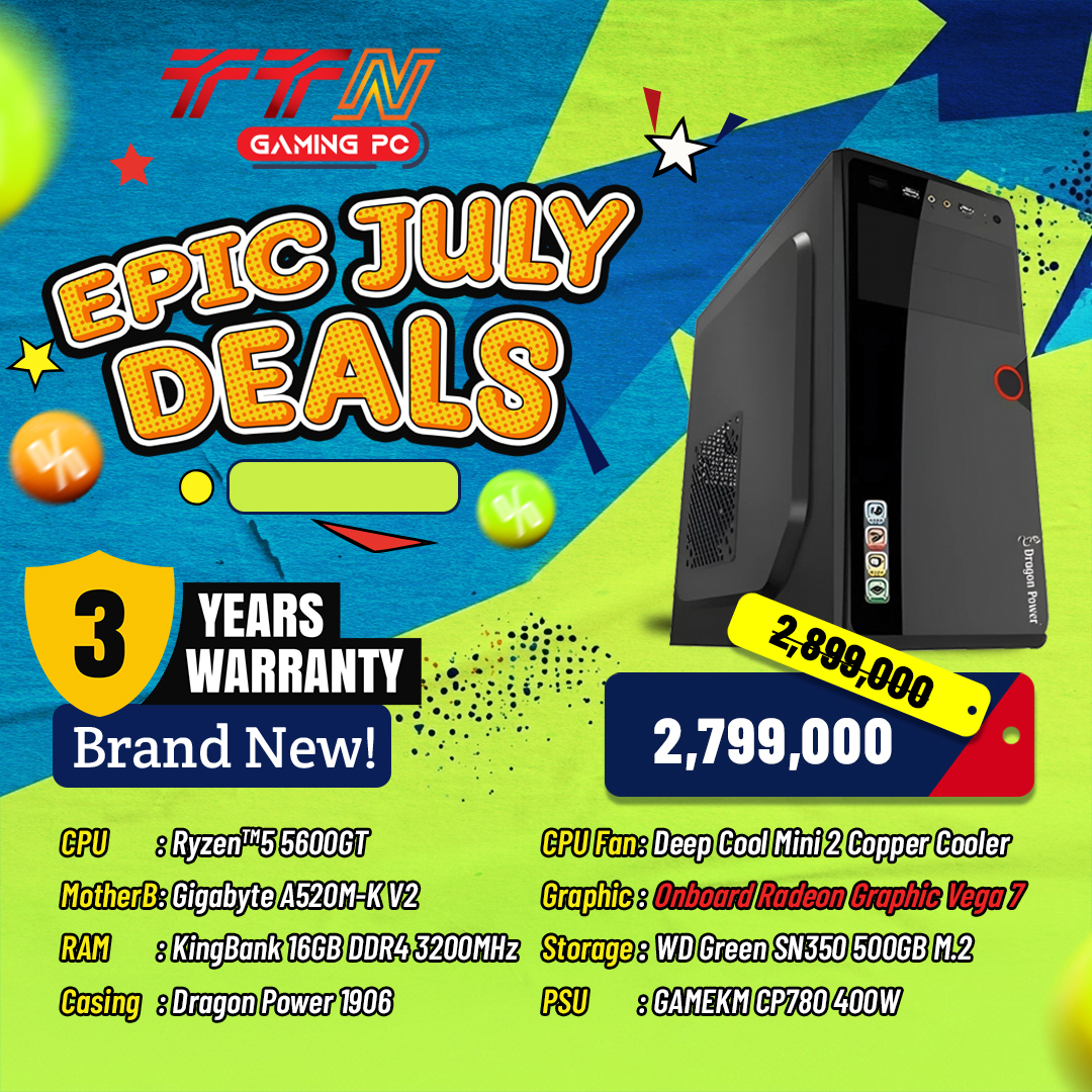 ttngamingpc Facebook ad: Epic July Deals: Next-Gen Performance ကို အတန်ဆုံးဈေးနဲ့…