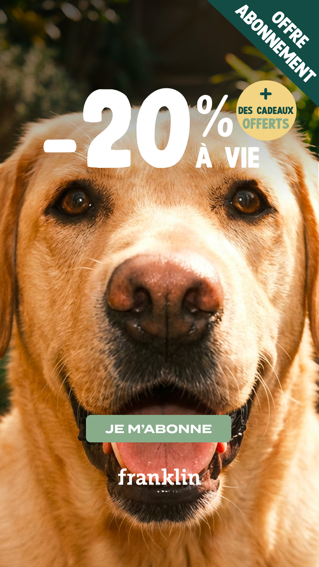 Franklin Pet Food Facebook ad