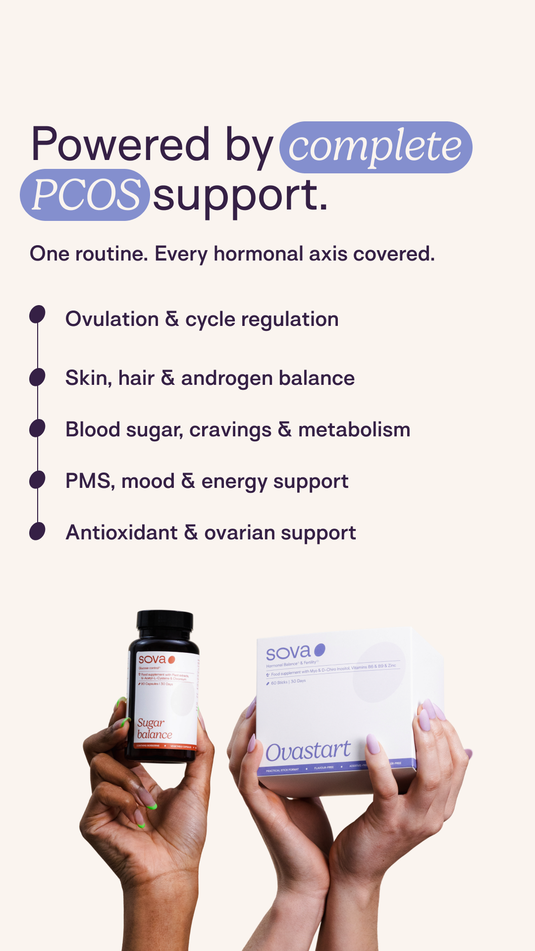 SOVA PCOS Facebook ad