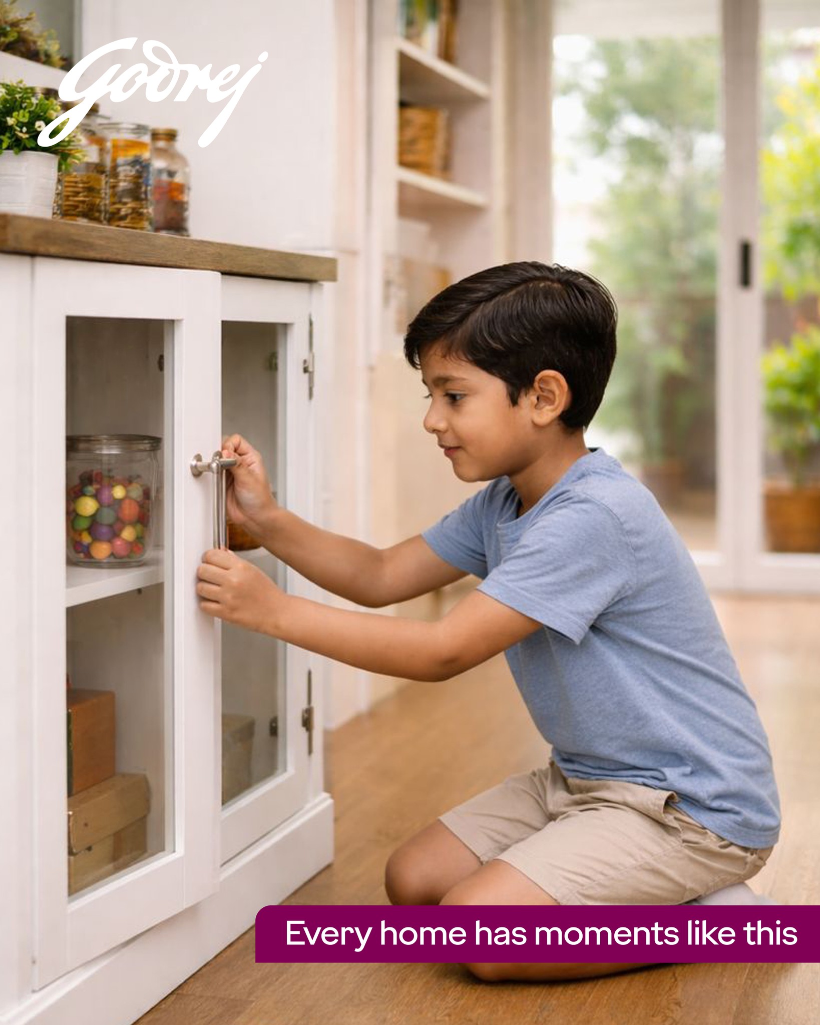 Godrej Architectural Solutions Facebook ad: Every home has moments of curiosity, and that’s…