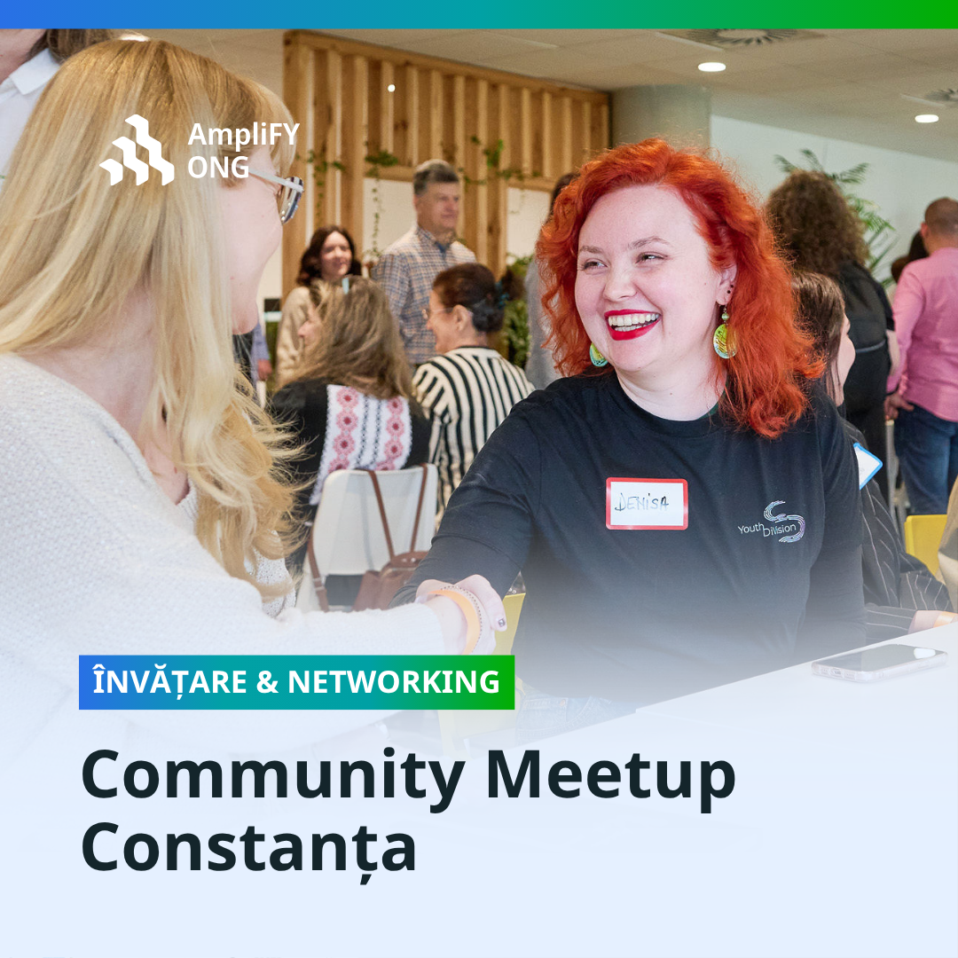 Amplify ONG Facebook ad: Înscrie-te la meetup-ul din Constanța