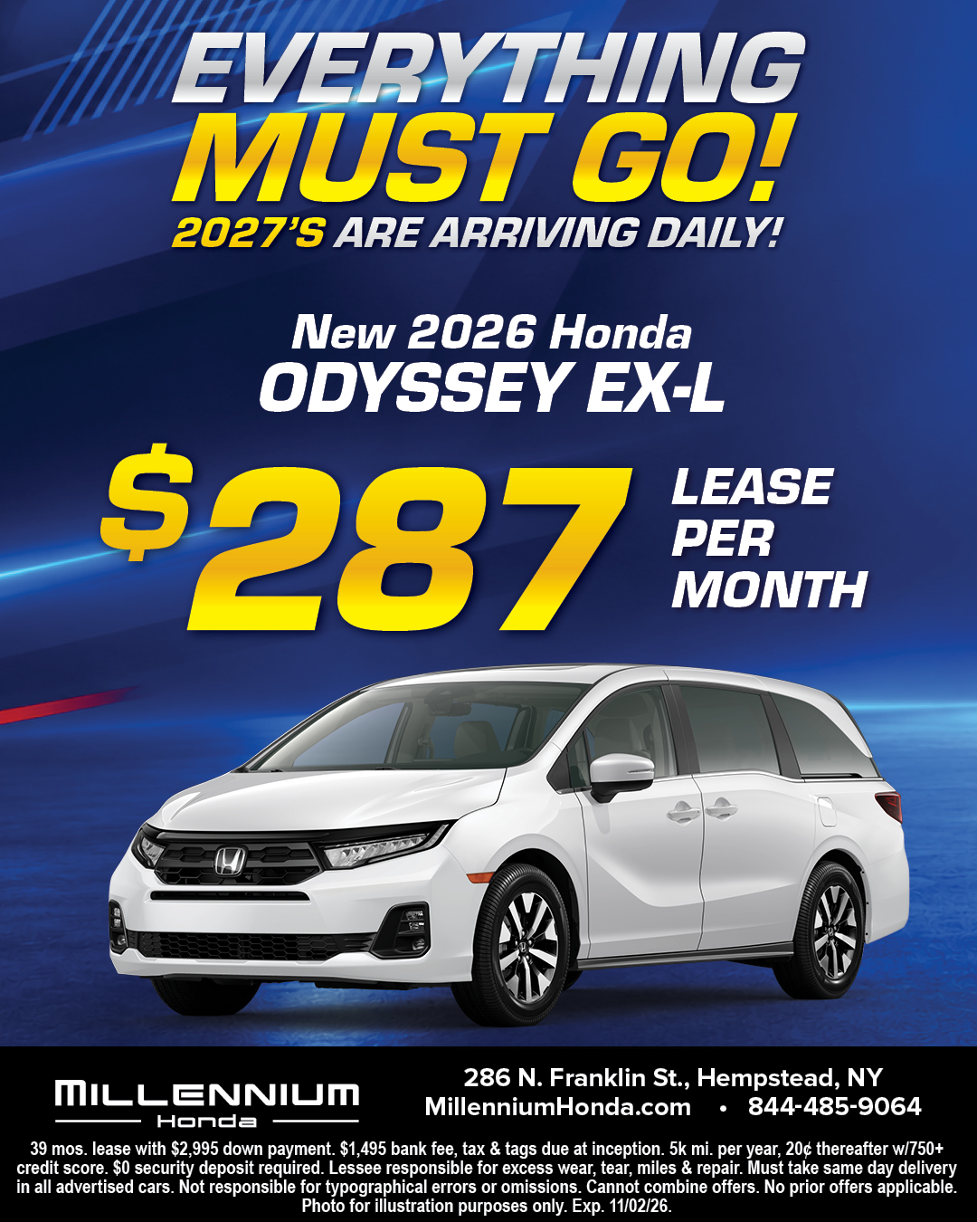 Millennium Honda Facebook ad: New 2026 Honda Odyssey