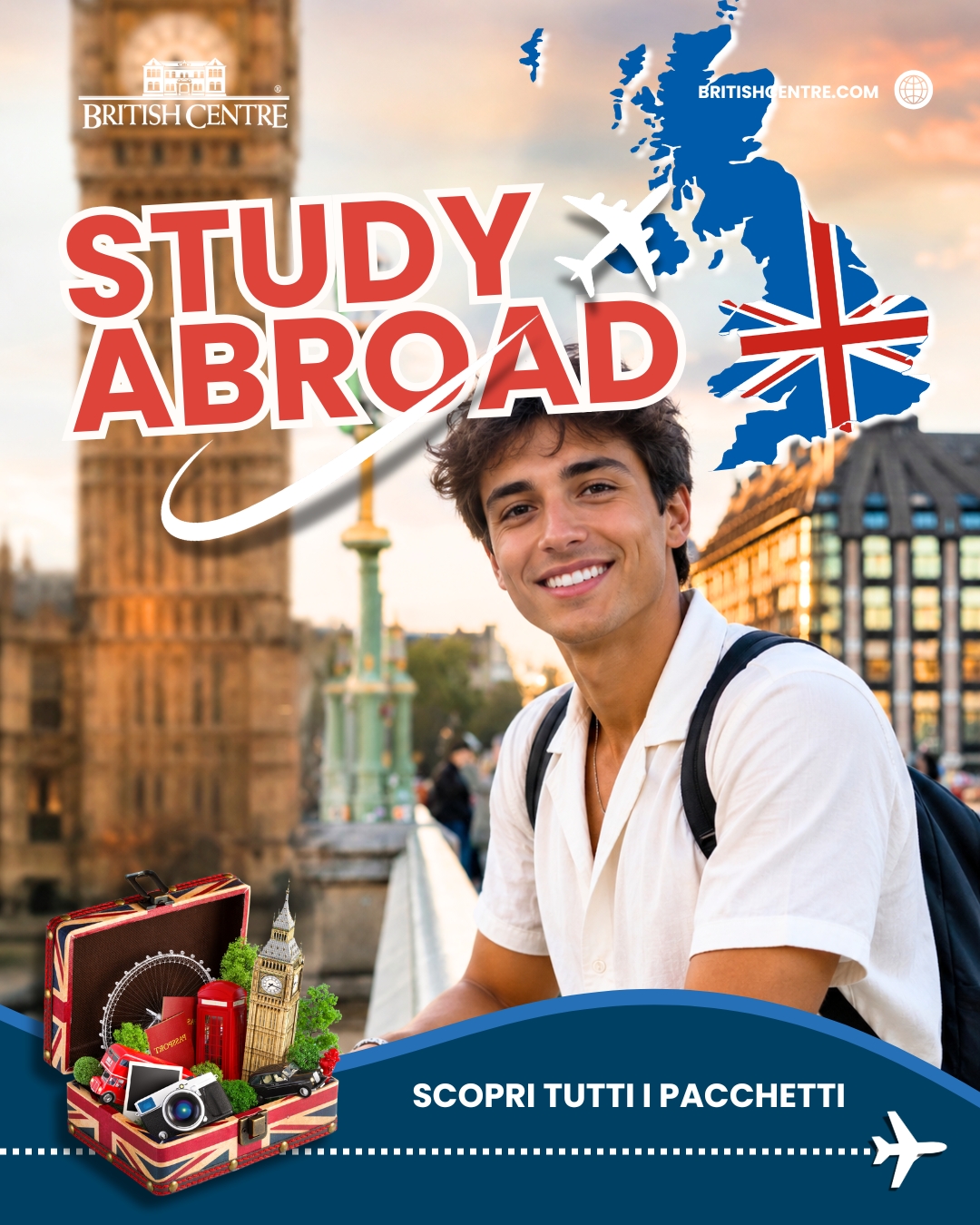 British Centre Facebook ad: L’inglese migliore non si impara soltanto sui libri.