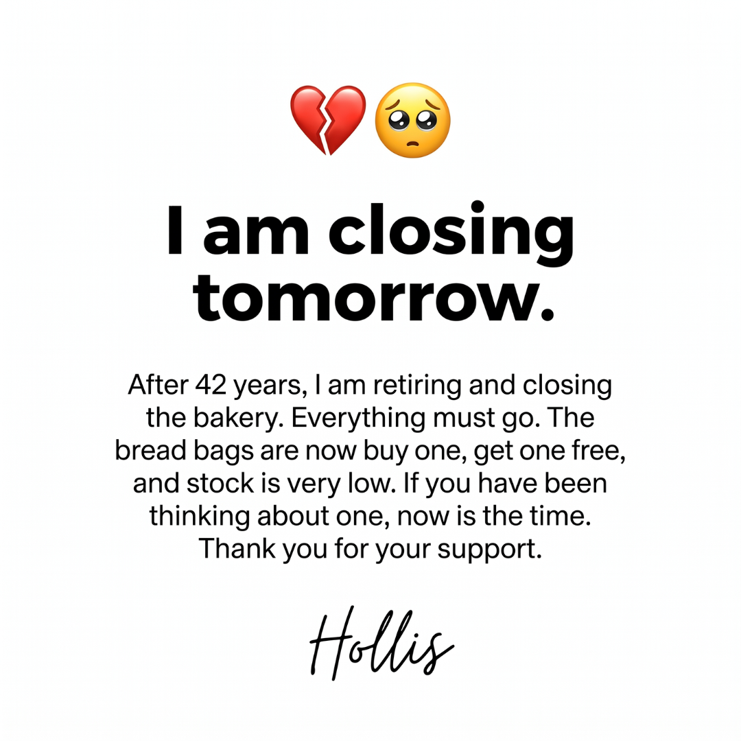 Brenners Bakery Facebook ad