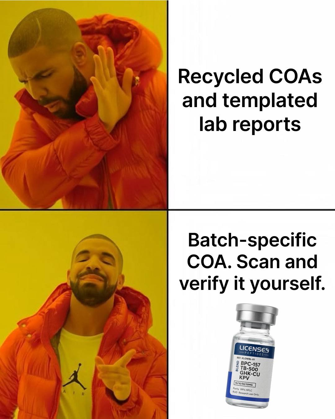 LicensedResearch.com Facebook ad: Scan The Vial In Your Hand