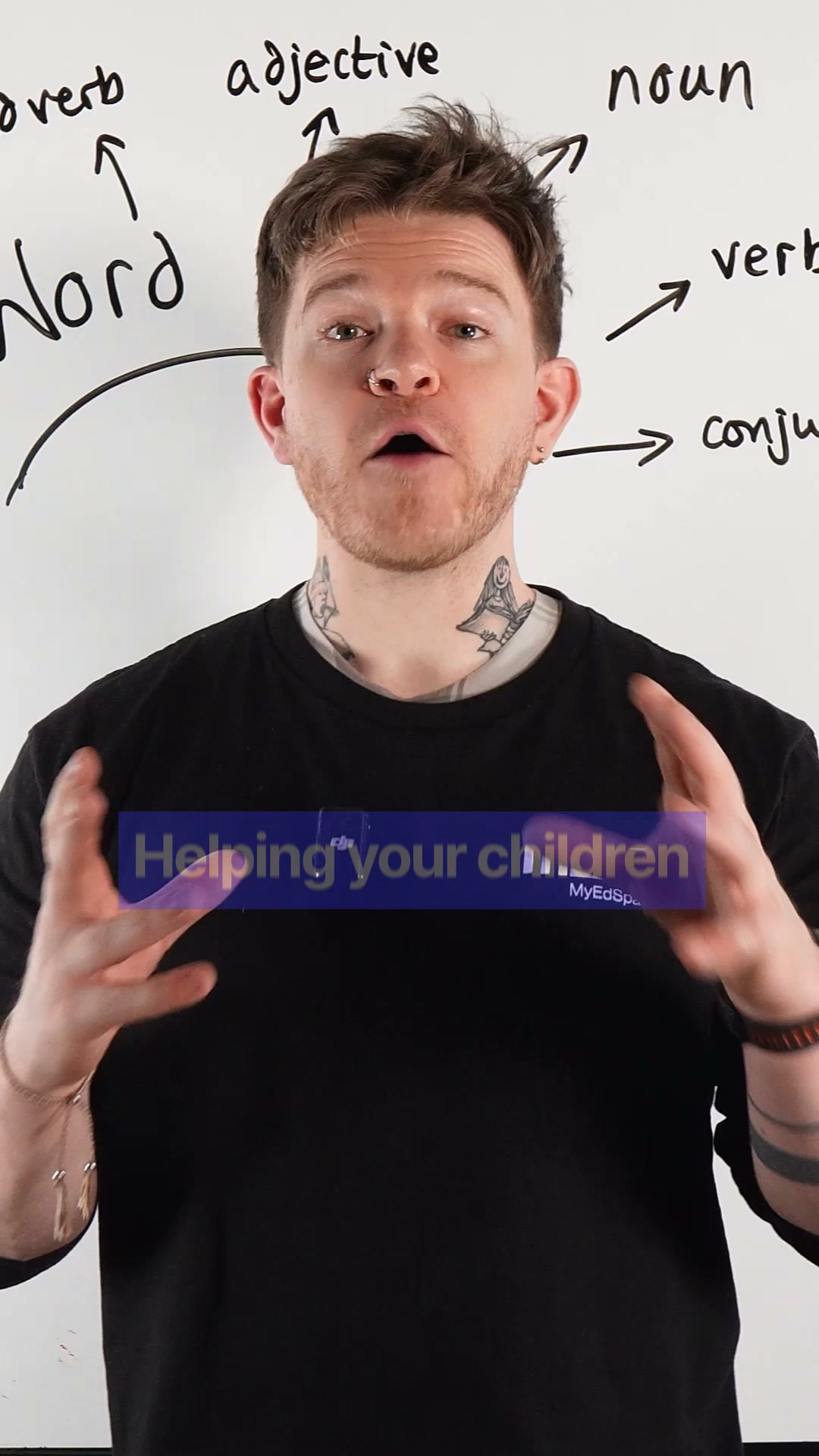 MyEdSpace Facebook ad: Live Lessons. Real Progress. Real English