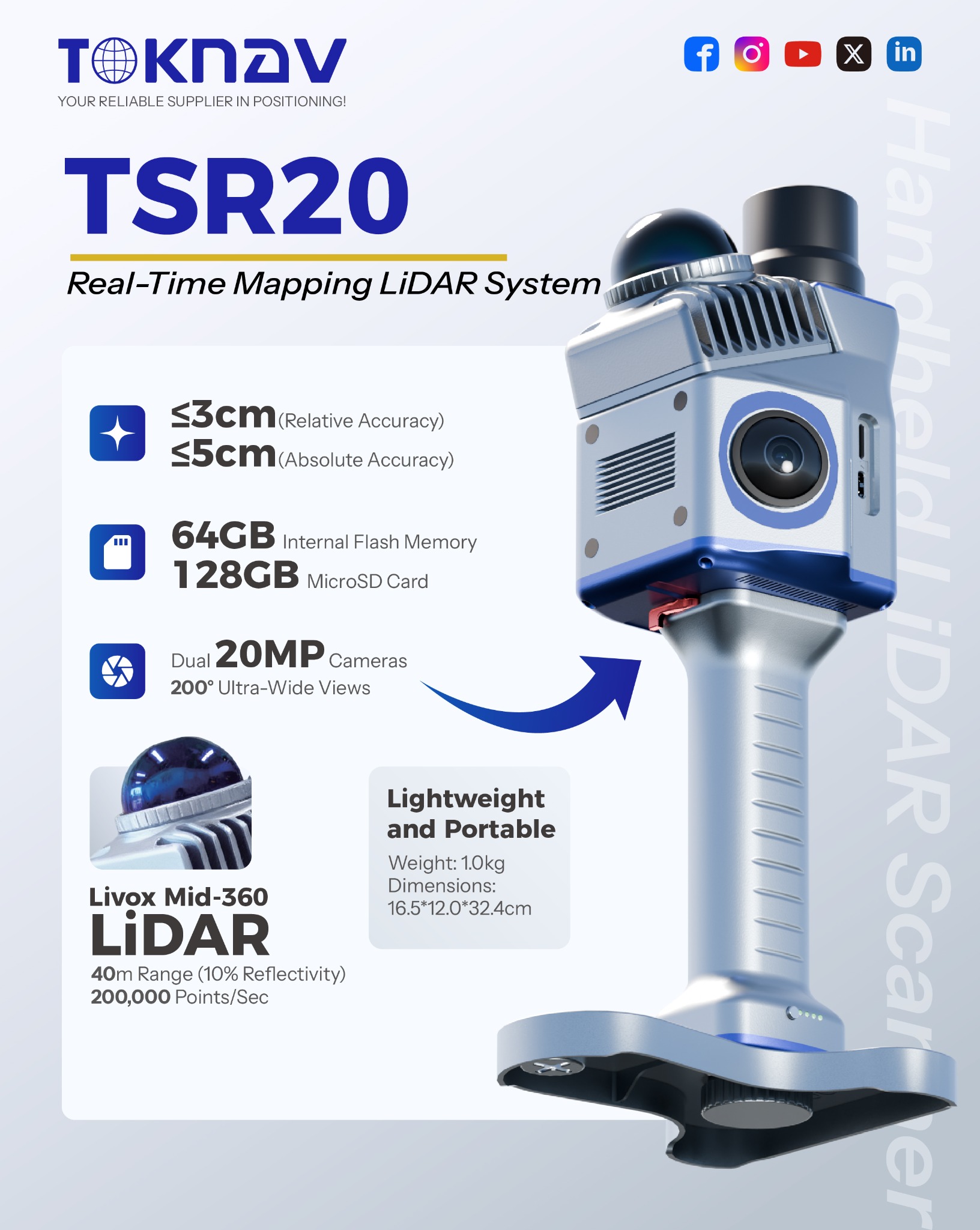 Guangzhou TokSurvey Information Technology Co.,Itd Facebook ad: Map Faster. Scan Smarter. Choose TOKNAV SLAM
