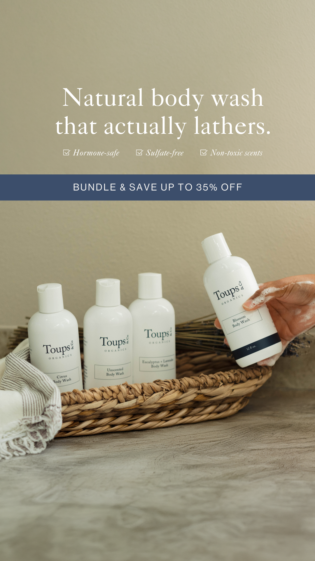 Toups and Co Organics Facebook ad