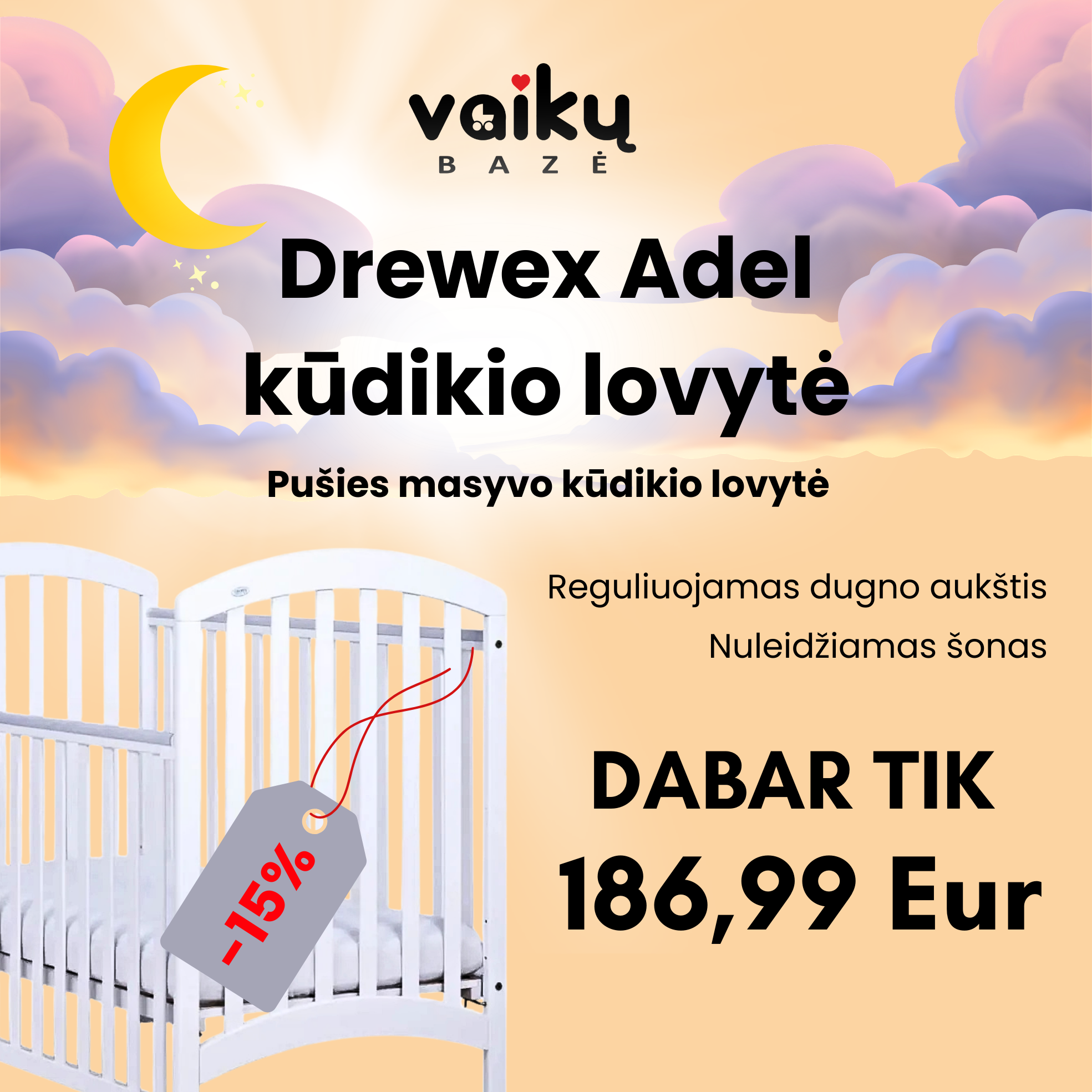 Vaikų bazė - Prekės kūdikiams ir vaikams Facebook ad