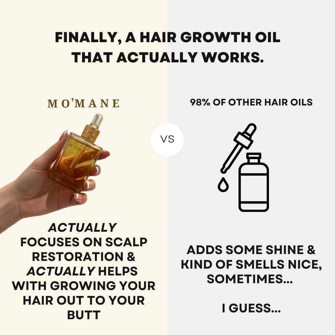 Mo'mane Facebook ad: Stop Coating. Start Growing.