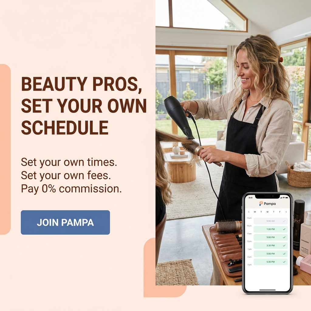 Pampa Beauty & Wellness App Facebook ad: Get Discovered. Get Booked.