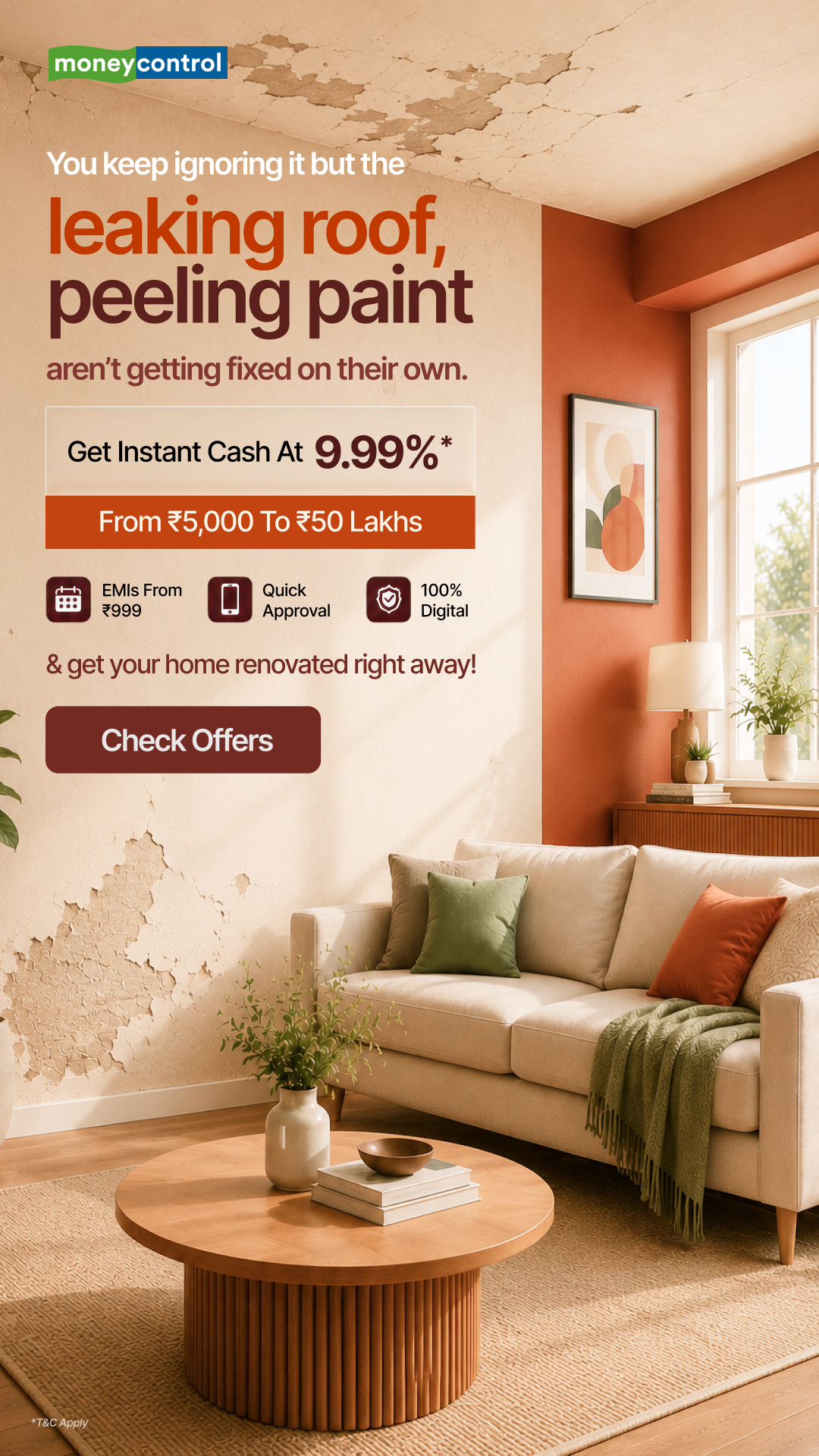 Instant Loans by Moneycontrol Facebook ad