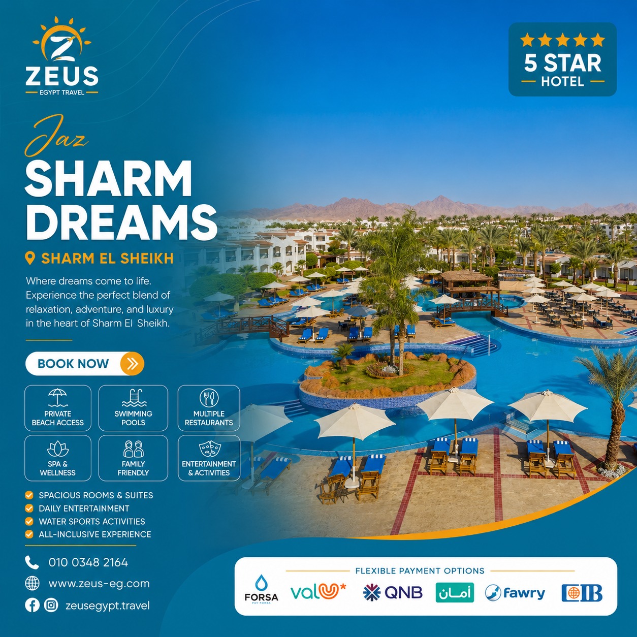 Zeus travel Facebook ad