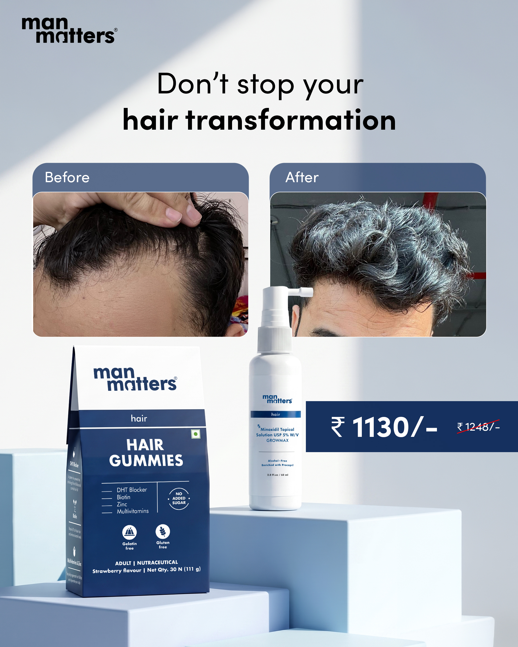 Hair Matters by Man Matters Facebook ad