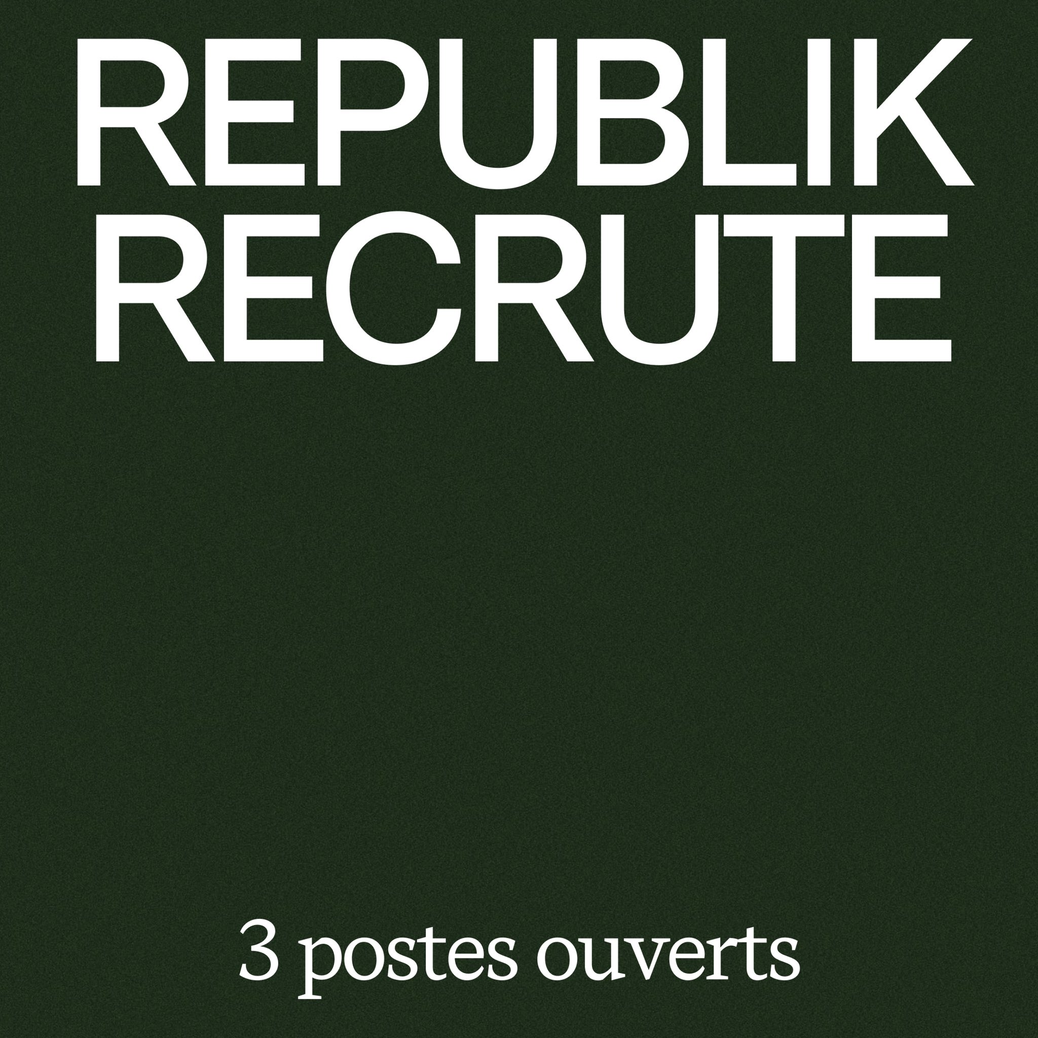 Republik Facebook ad: Tu veux mettre tes convictions au travail?
