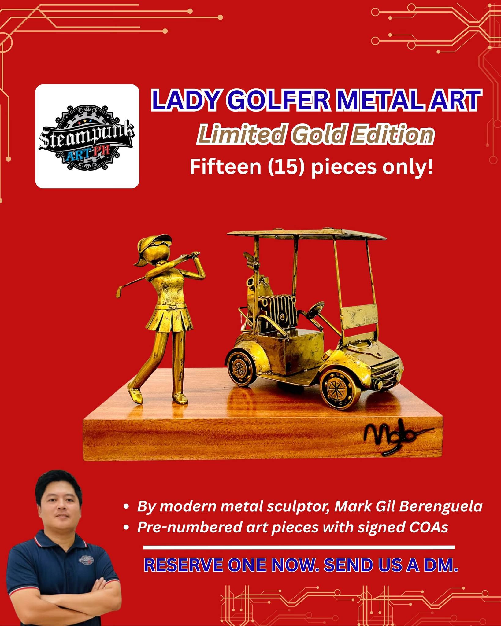 Steampunk Art PH2 Facebook ad: To avid lady golf players and enthusiasts.