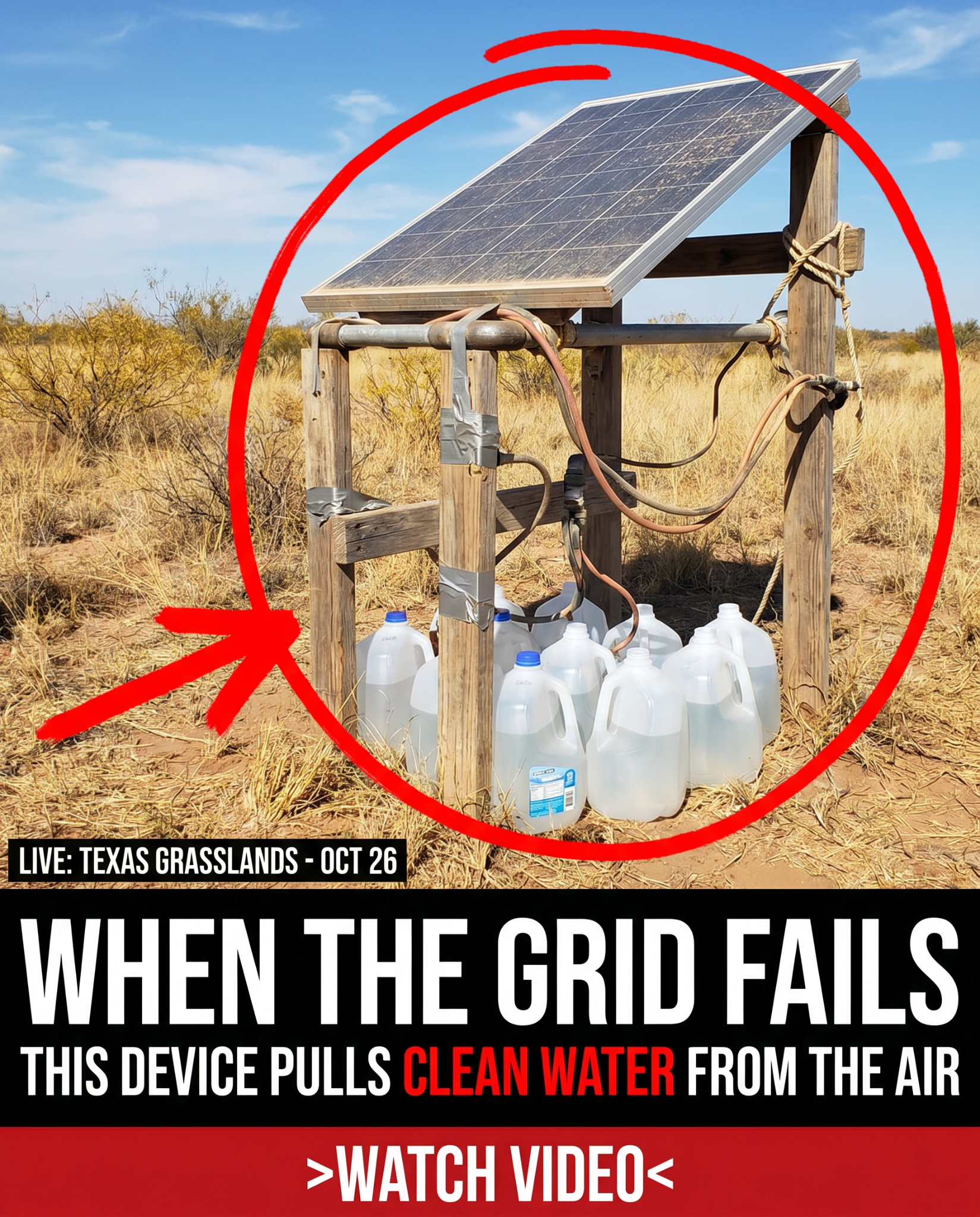 defacto.love Facebook ad: Clean Water When The Grid Fails