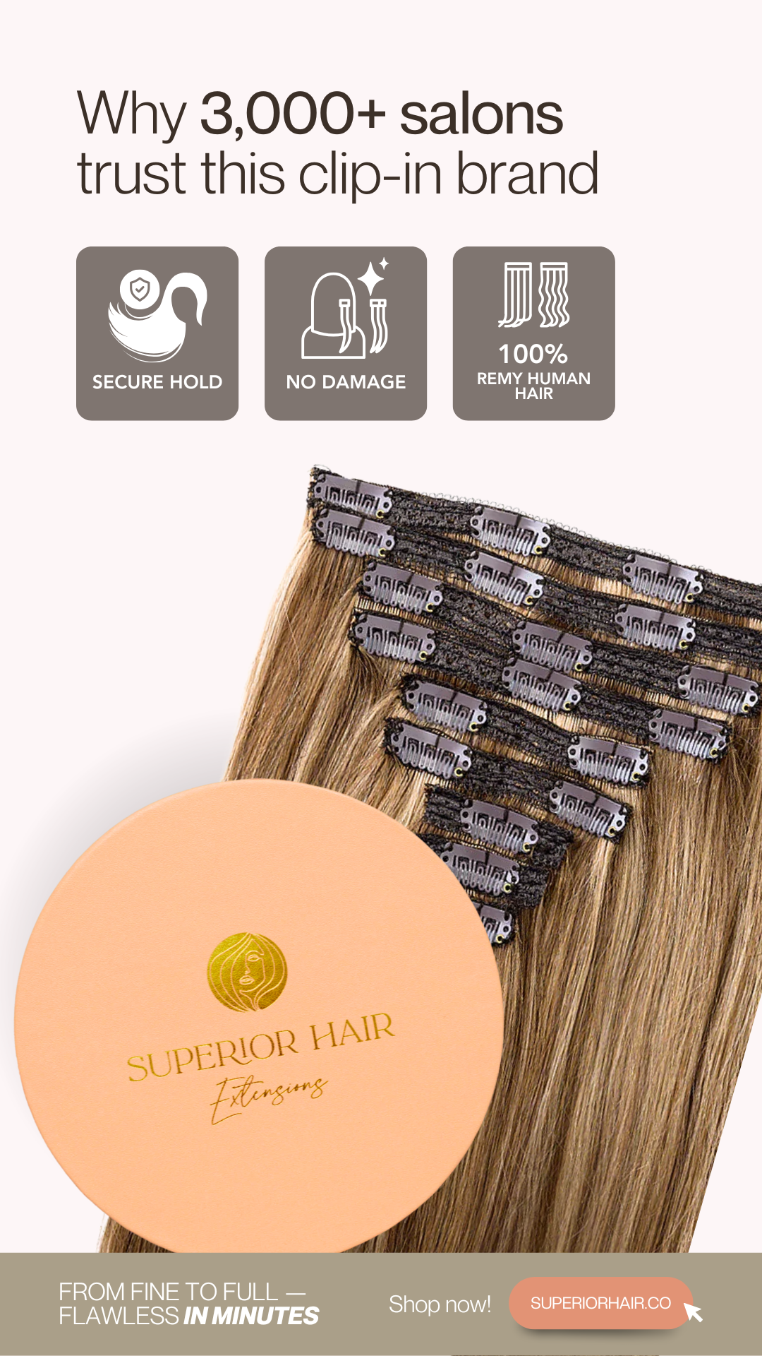 Superior Hair Extensions Facebook ad