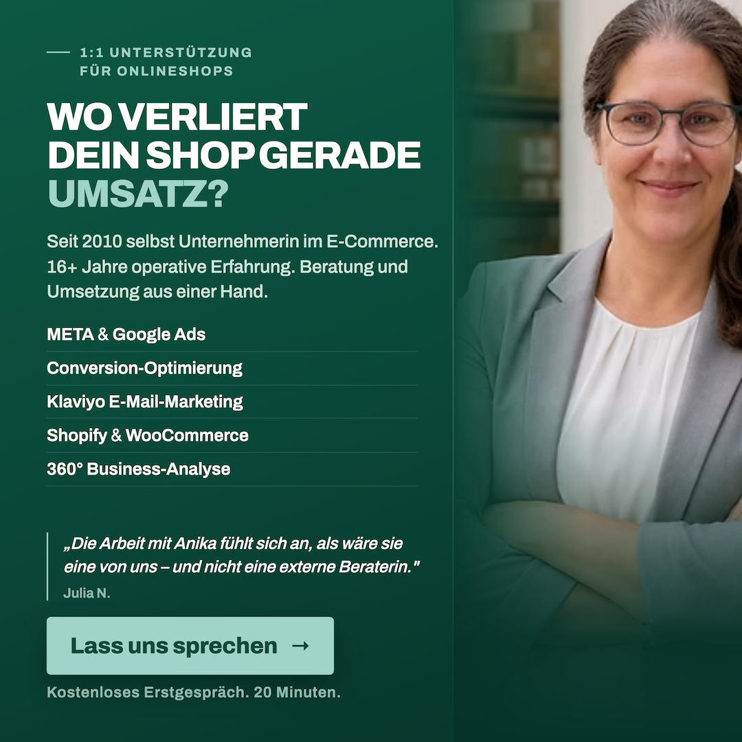 AH OnlineConsulting Facebook ad: Wo bleibt in deinem Shop Umsatz liegen?