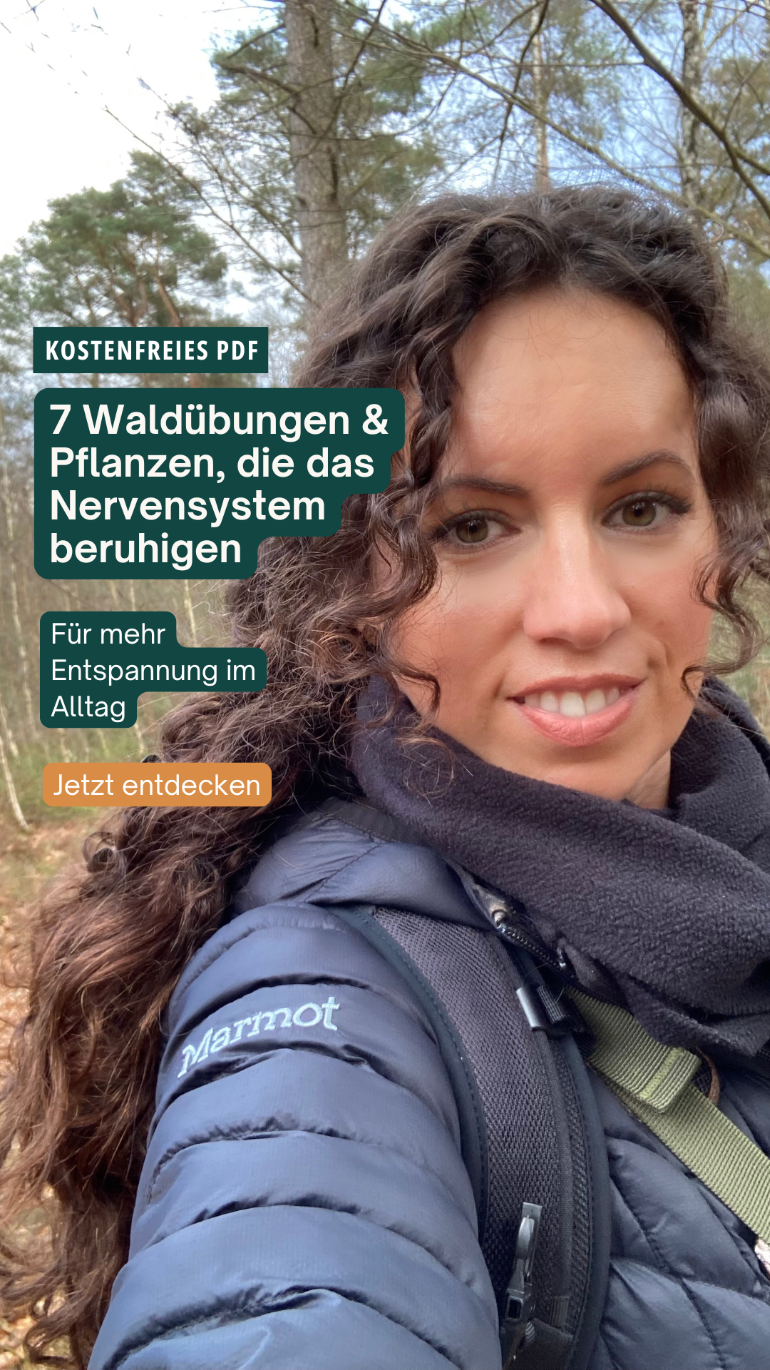 Julia Flor Waldläufer-Touren Facebook ad: Weniger innere Unruhe. Mehr (Wald-)Boden unter den Füßen.