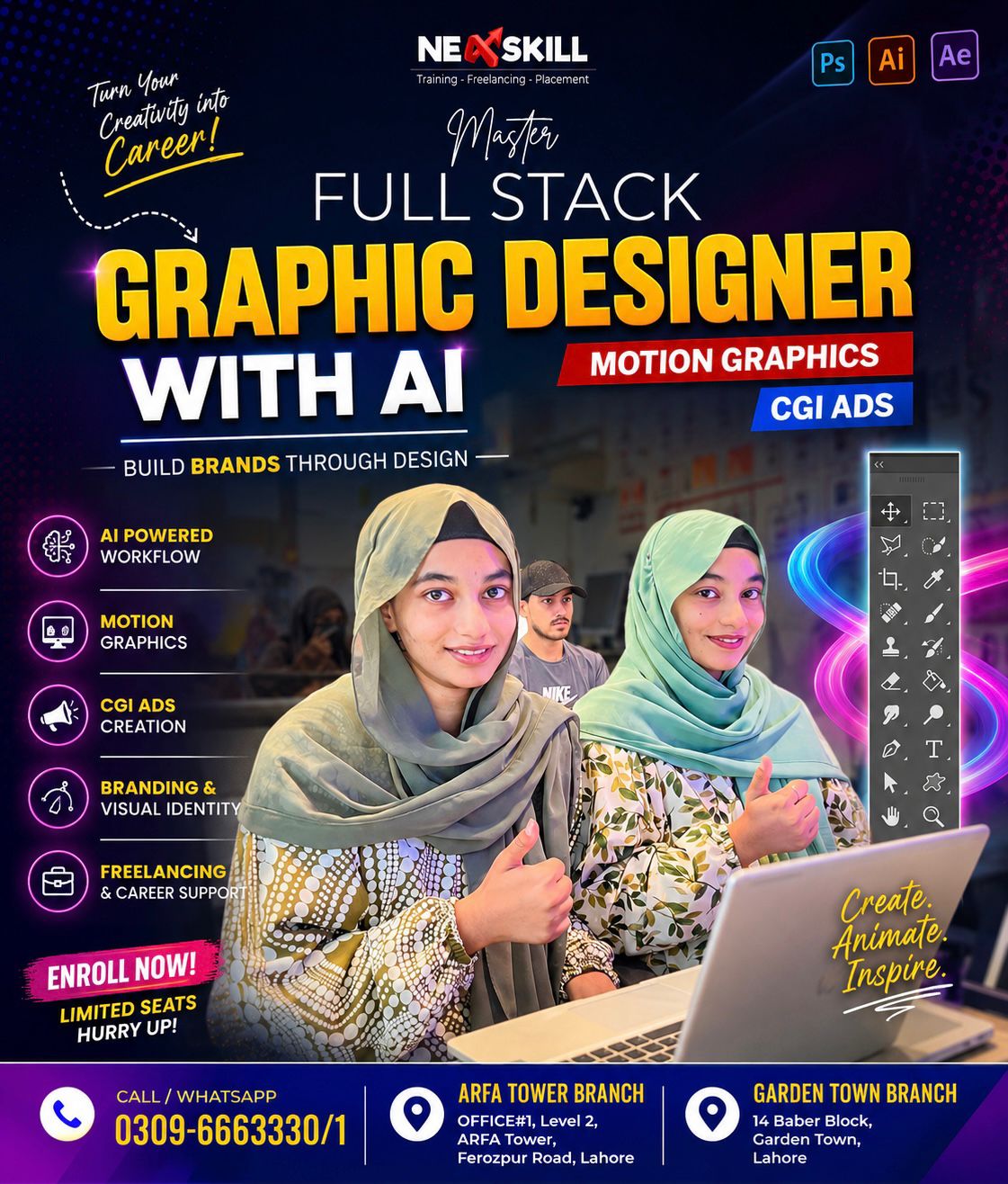 NeXskill - Be Productive Facebook ad