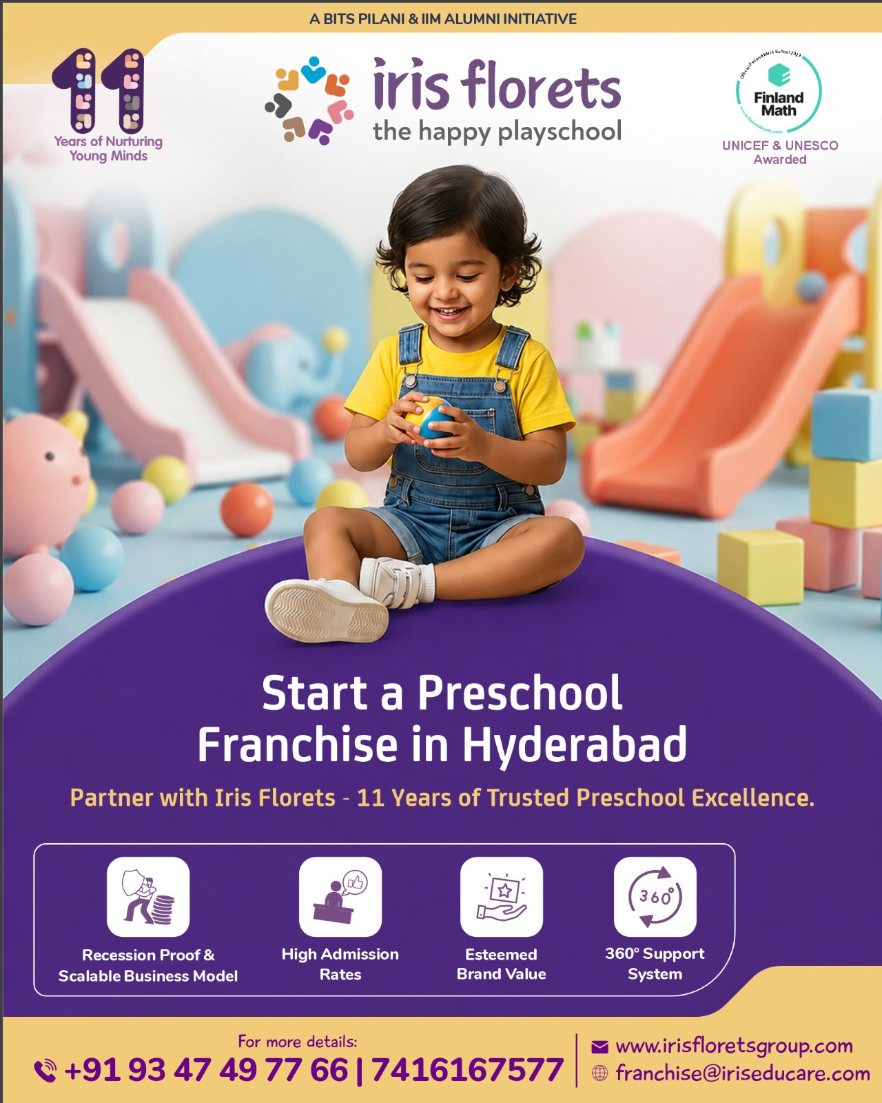 Iris Florets - the happy play school Facebook ad: Join hundreds of successful education entrepreneurs.