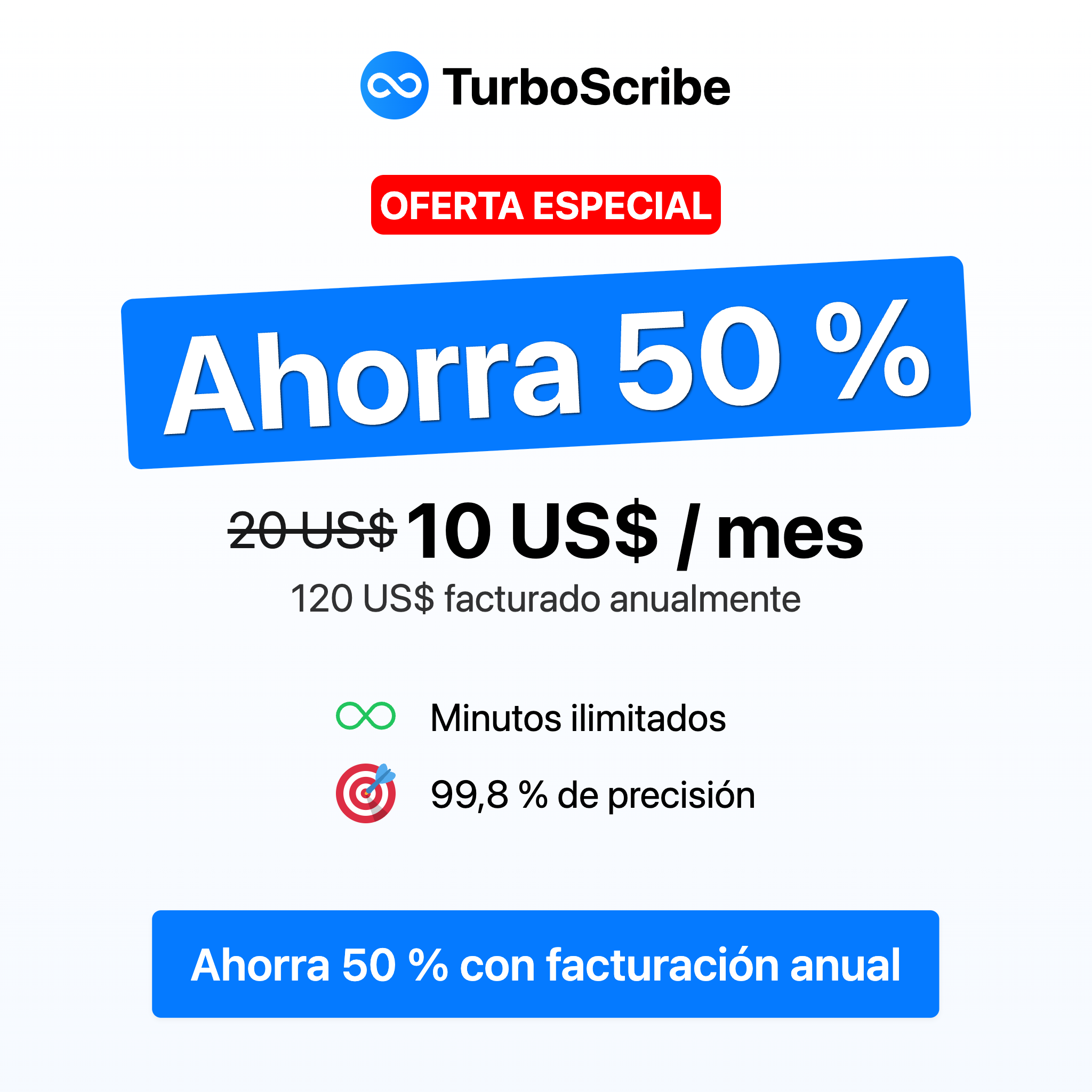 TurboScribe Facebook ad