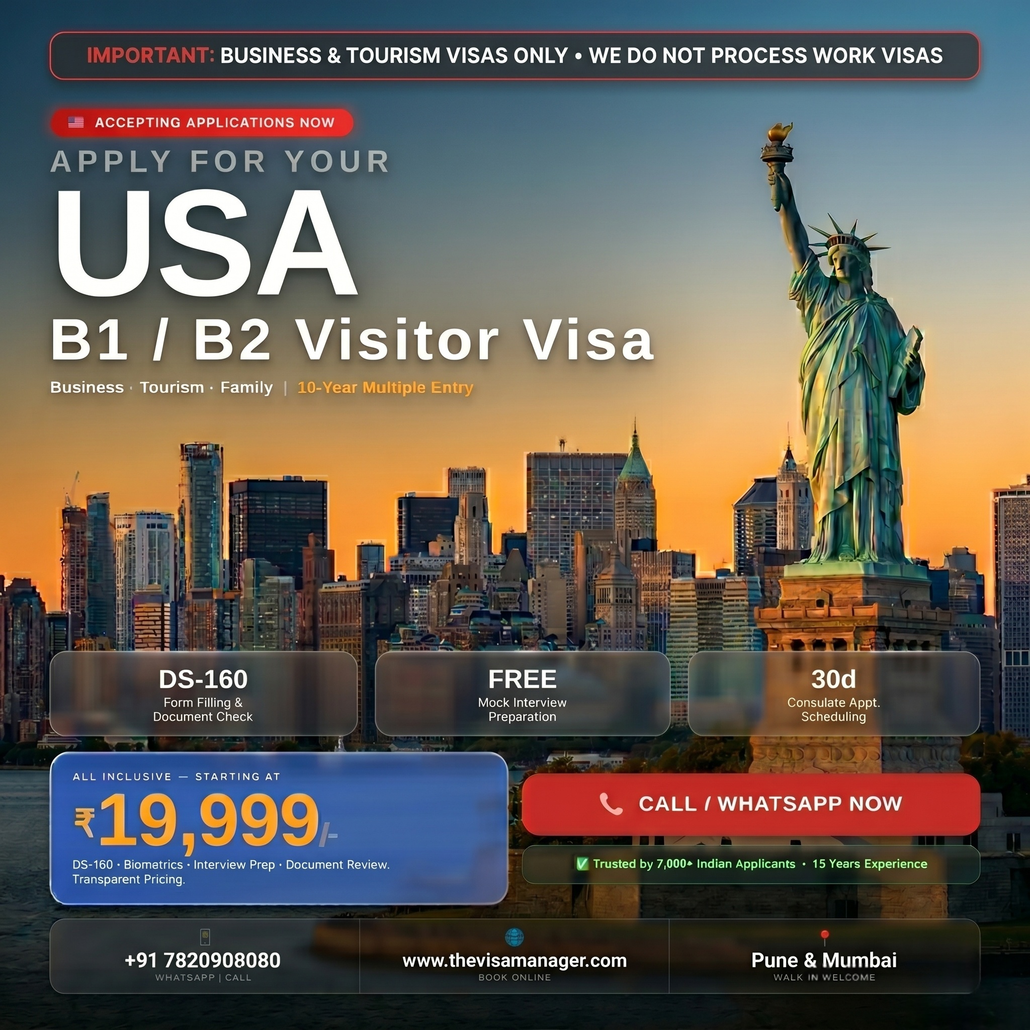 The Visa Manager Facebook ad: USA Visa process confusing?