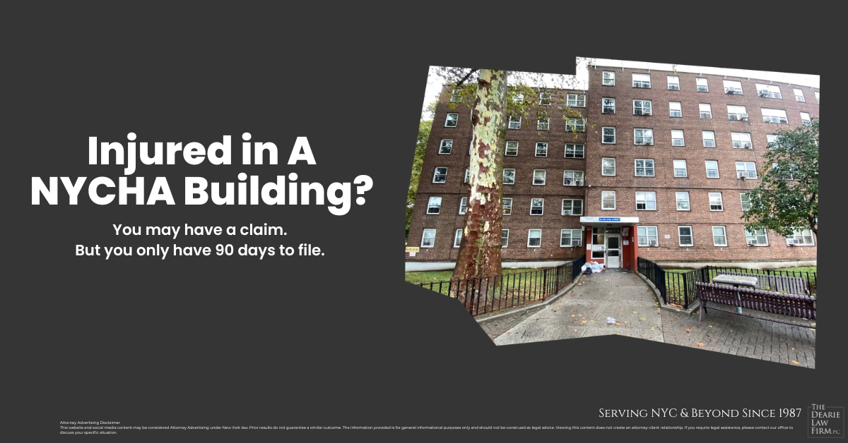 The Dearie Law Firm, P.C. Facebook ad: NYCHA Injury Claim Review