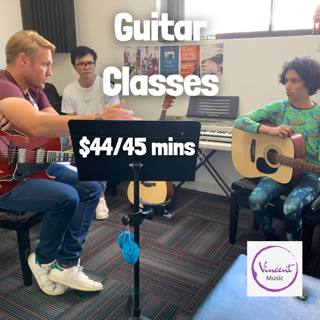 Vincent Music Facebook ad: Guitar lessons for kids!