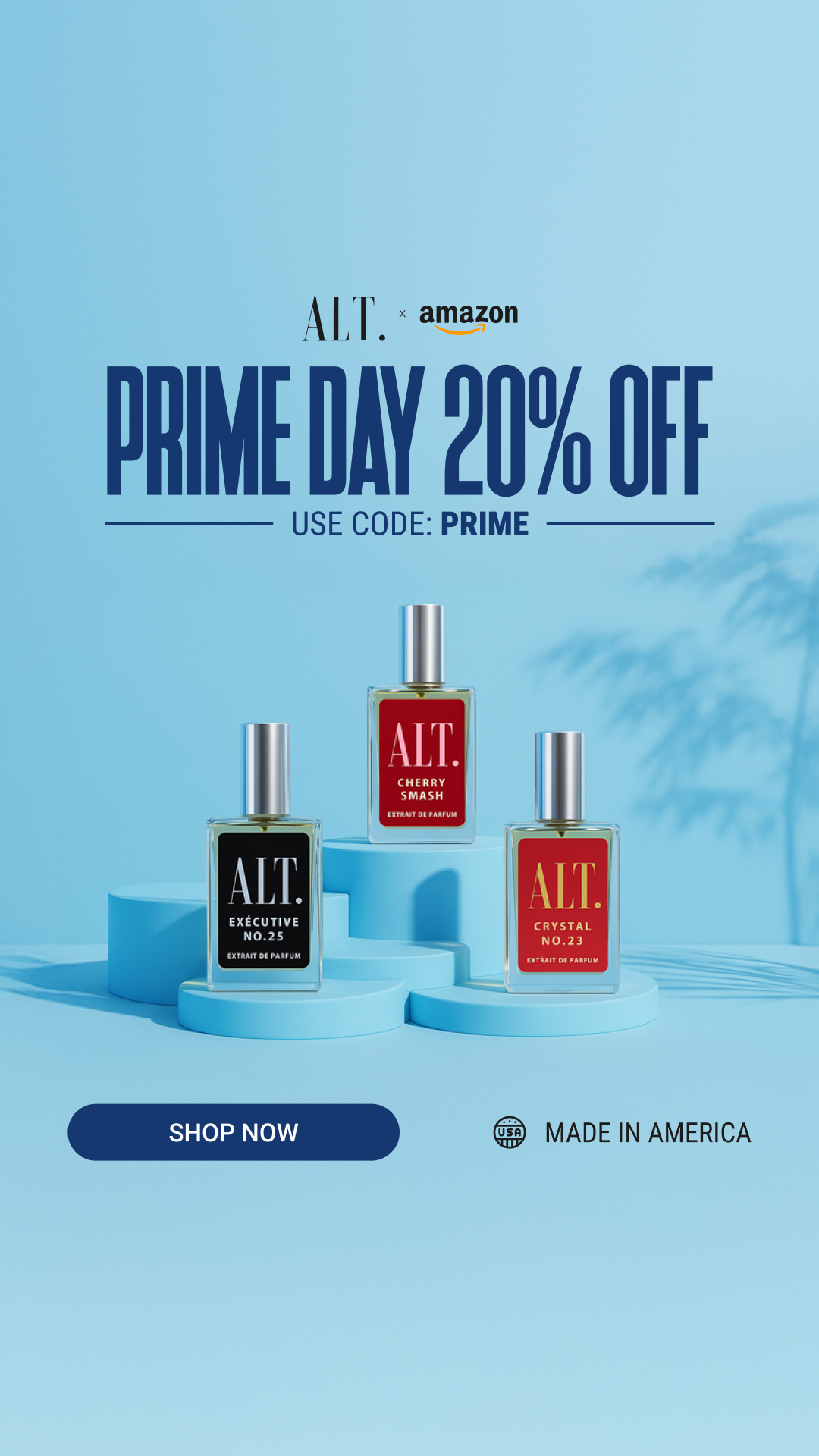ALT. Fragrances Facebook ad: Prime Day Sale: 20% OFF ALT Fragrances