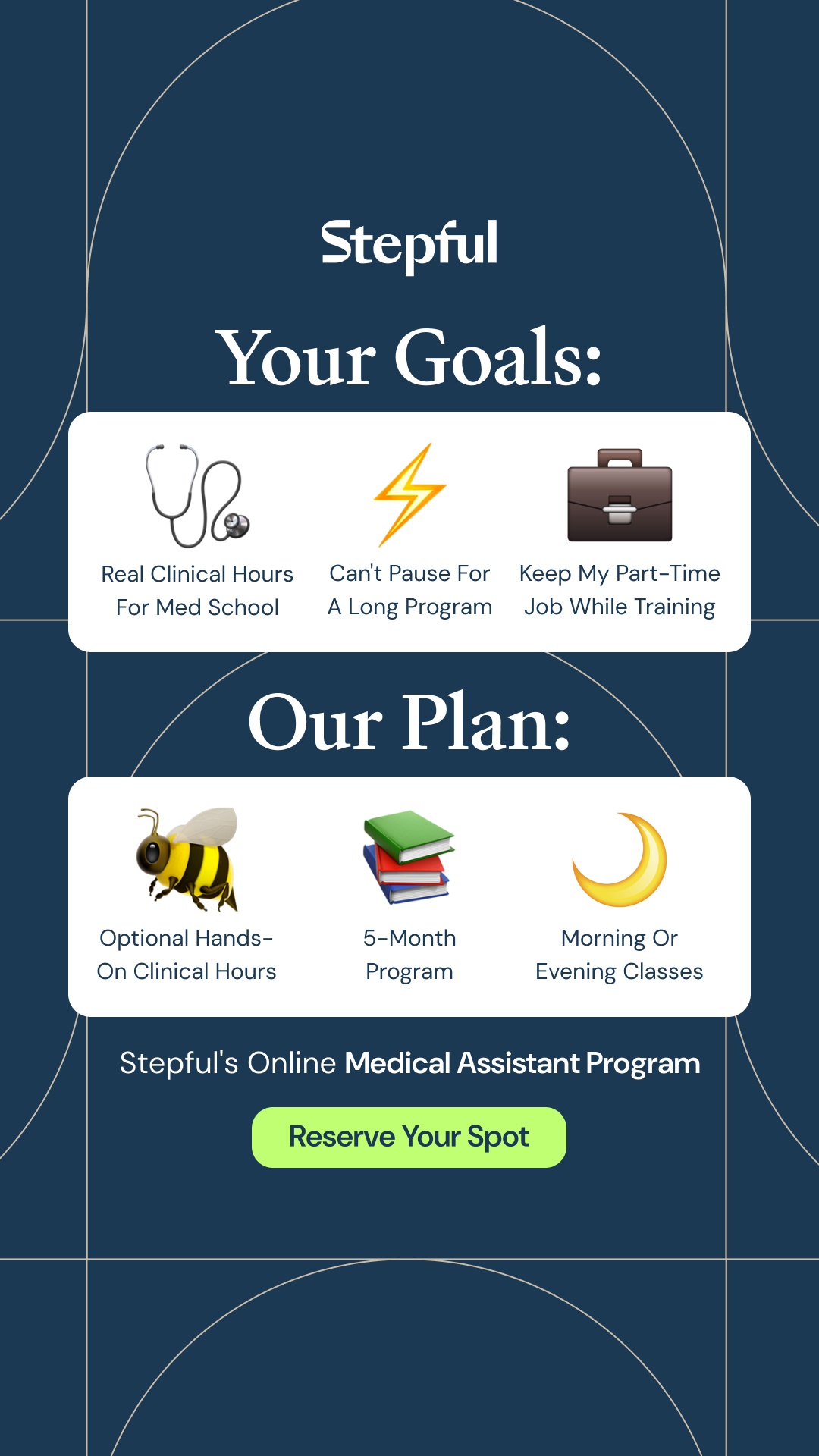 Stepful Facebook ad: Stand out from book-only pre-meds