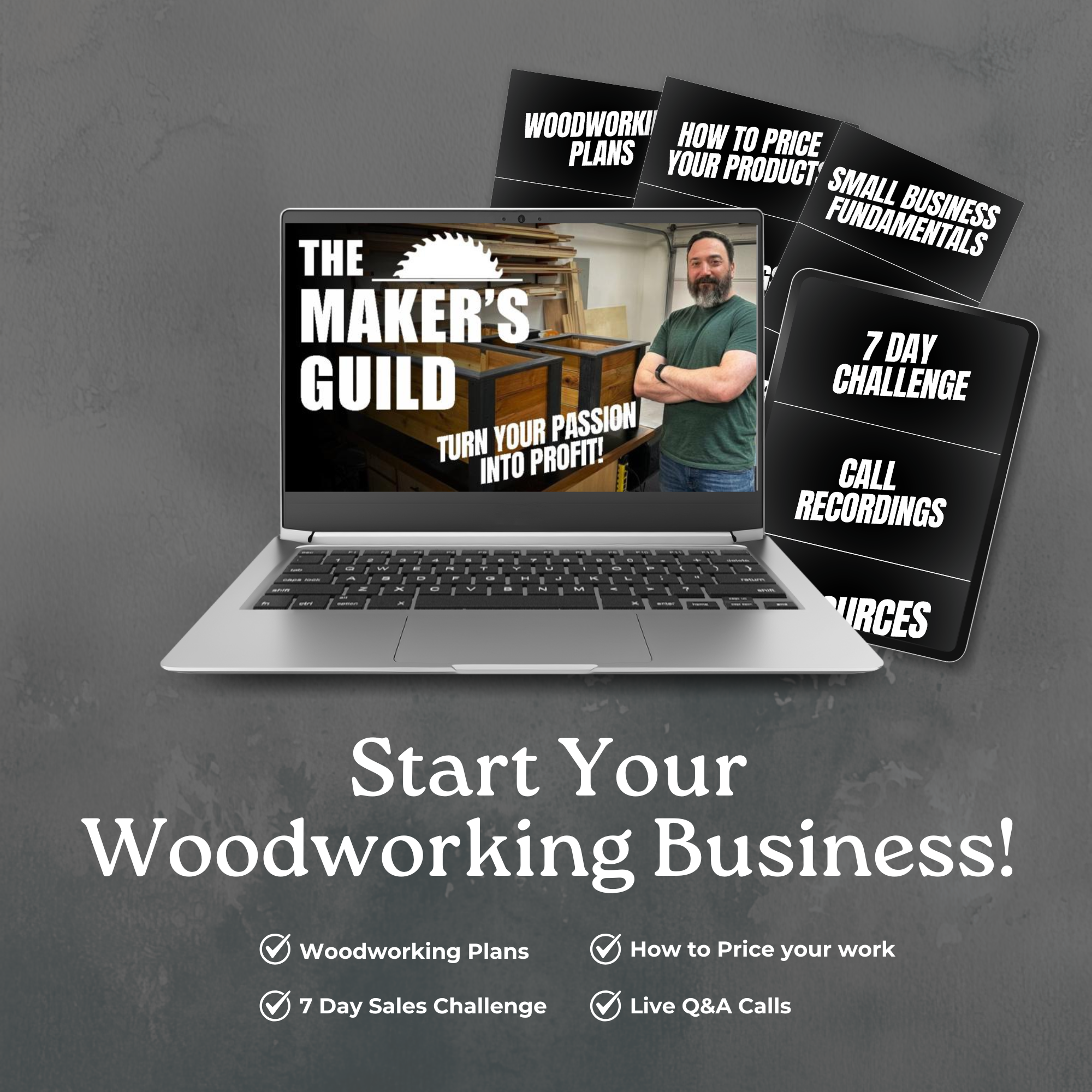 Biscuit Tree Woodworks Facebook ad: Make Your First Sale in Just 7 Days!