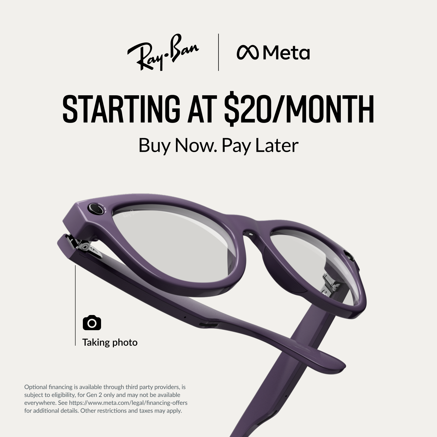 Ray-Ban Meta Facebook ad