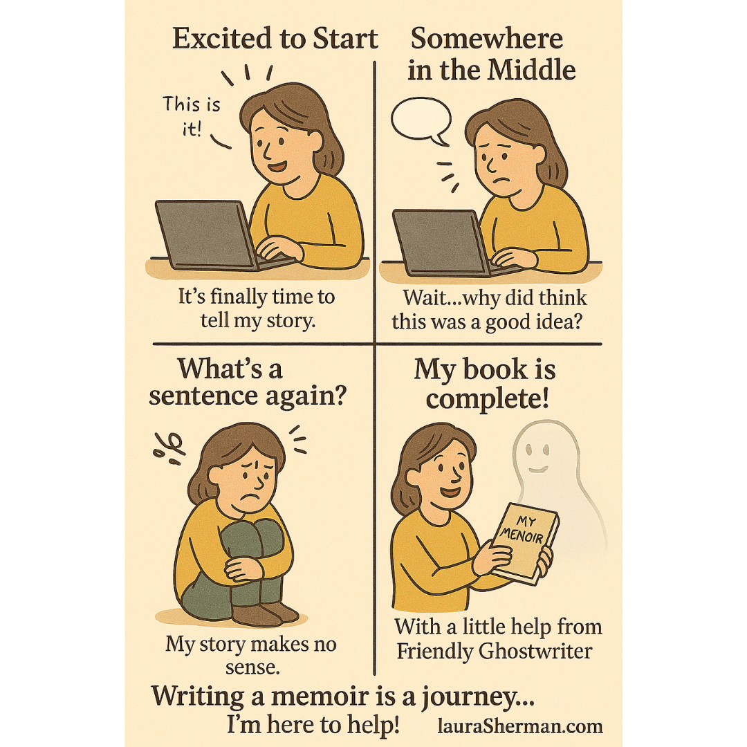 Laura Sherman- The Friendly Ghostwriter Facebook ad