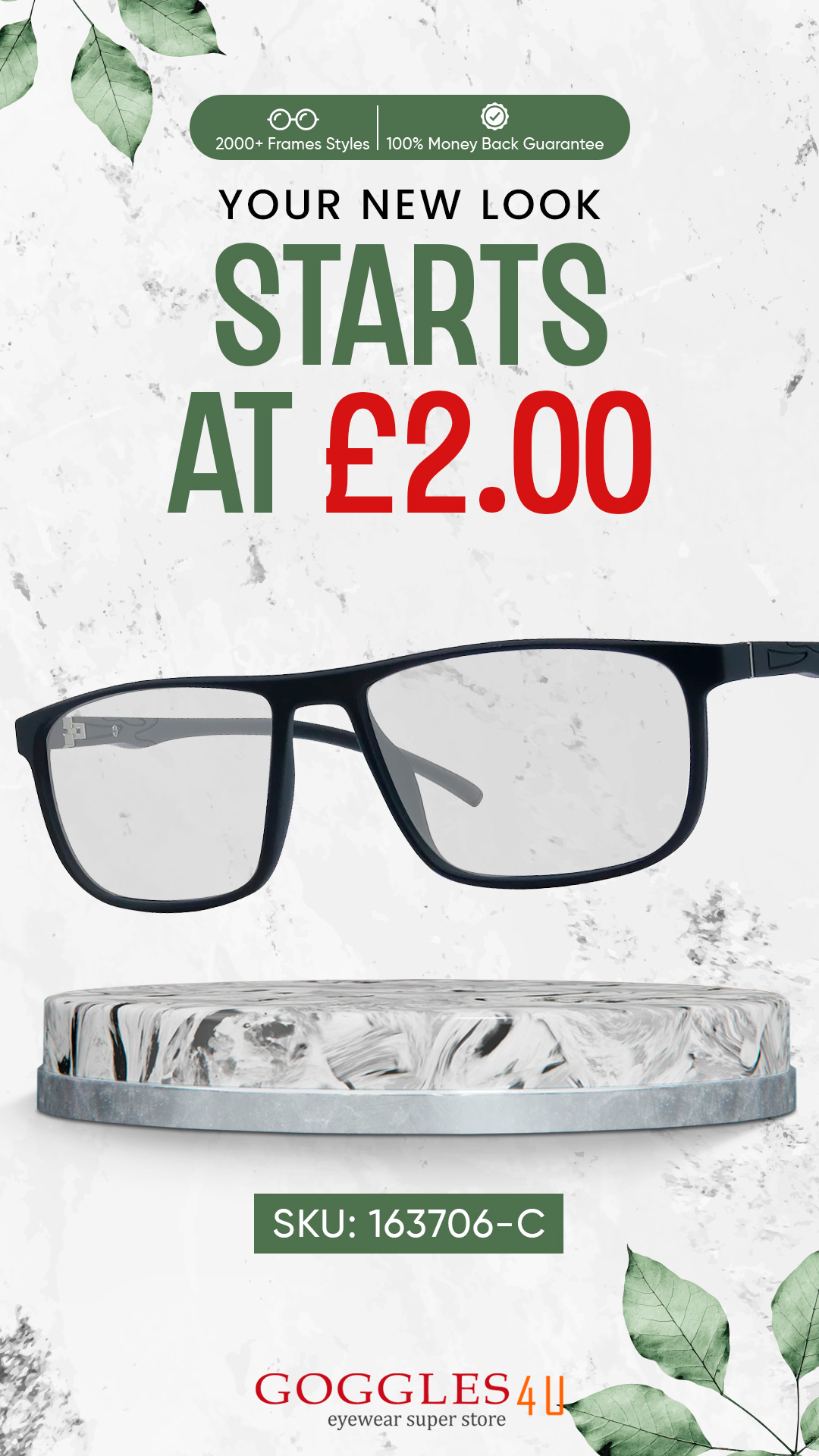 Goggles4U UK Glasses Facebook ad