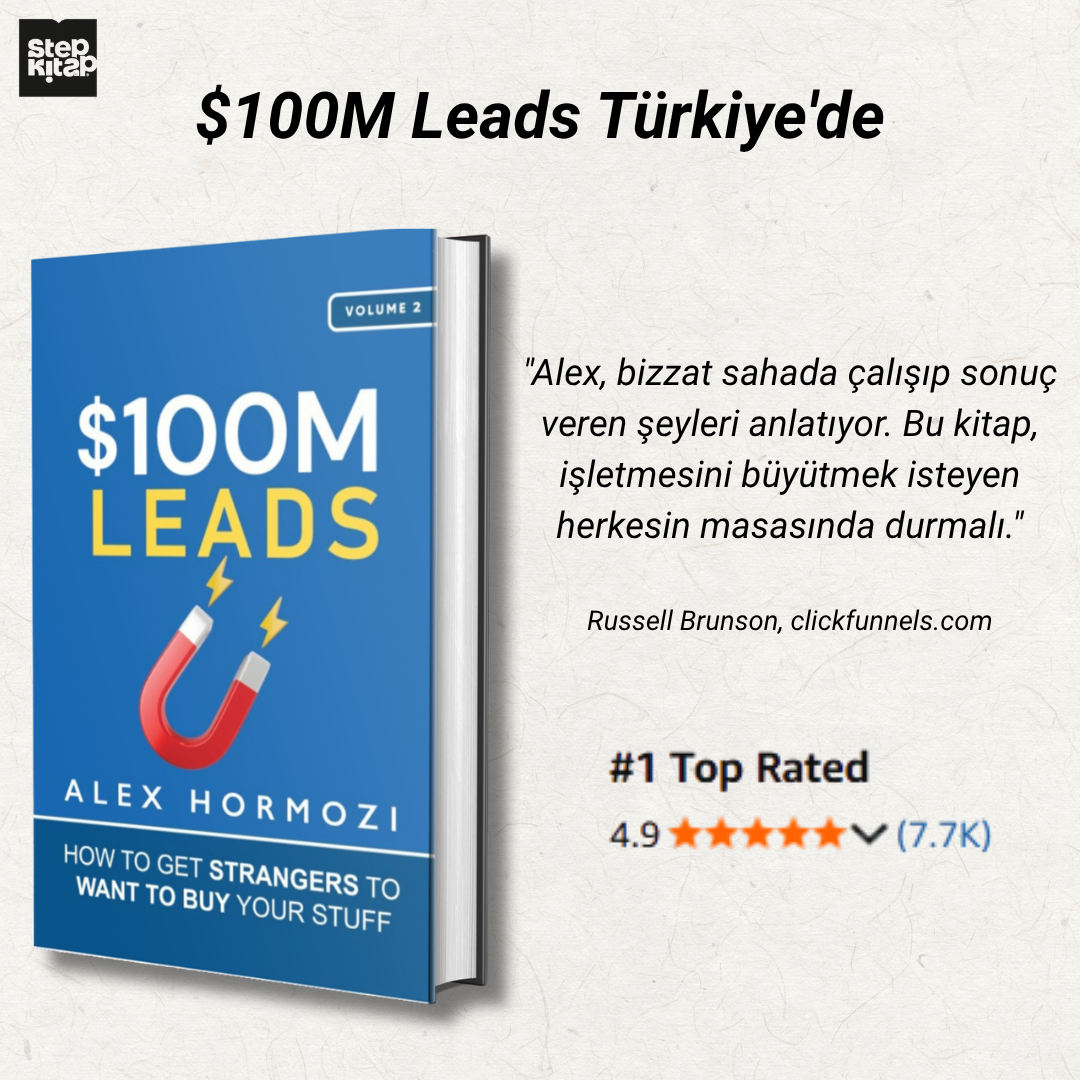 Step Kitap Facebook ad: $100M Leads Nihayet Türkiye'de. Sınırlı Stok!
