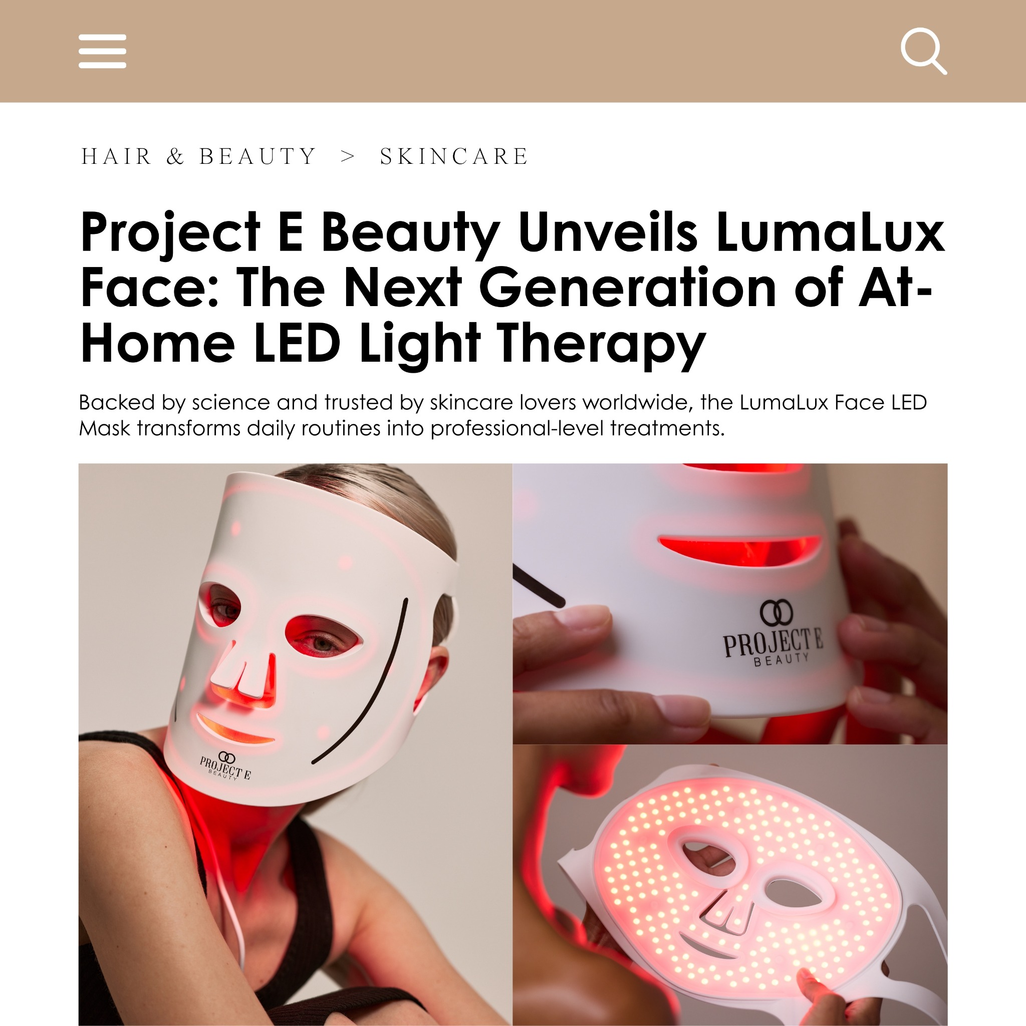 Project E Beauty Facebook ad