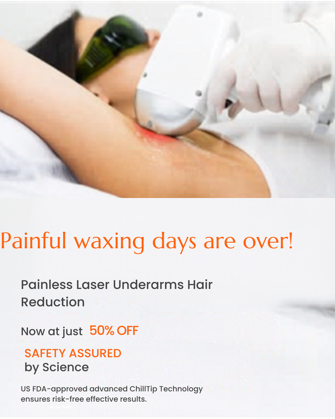 Oliva Clinic Ludhiana Facebook ad: 50% Off Laser Hair Reduction.