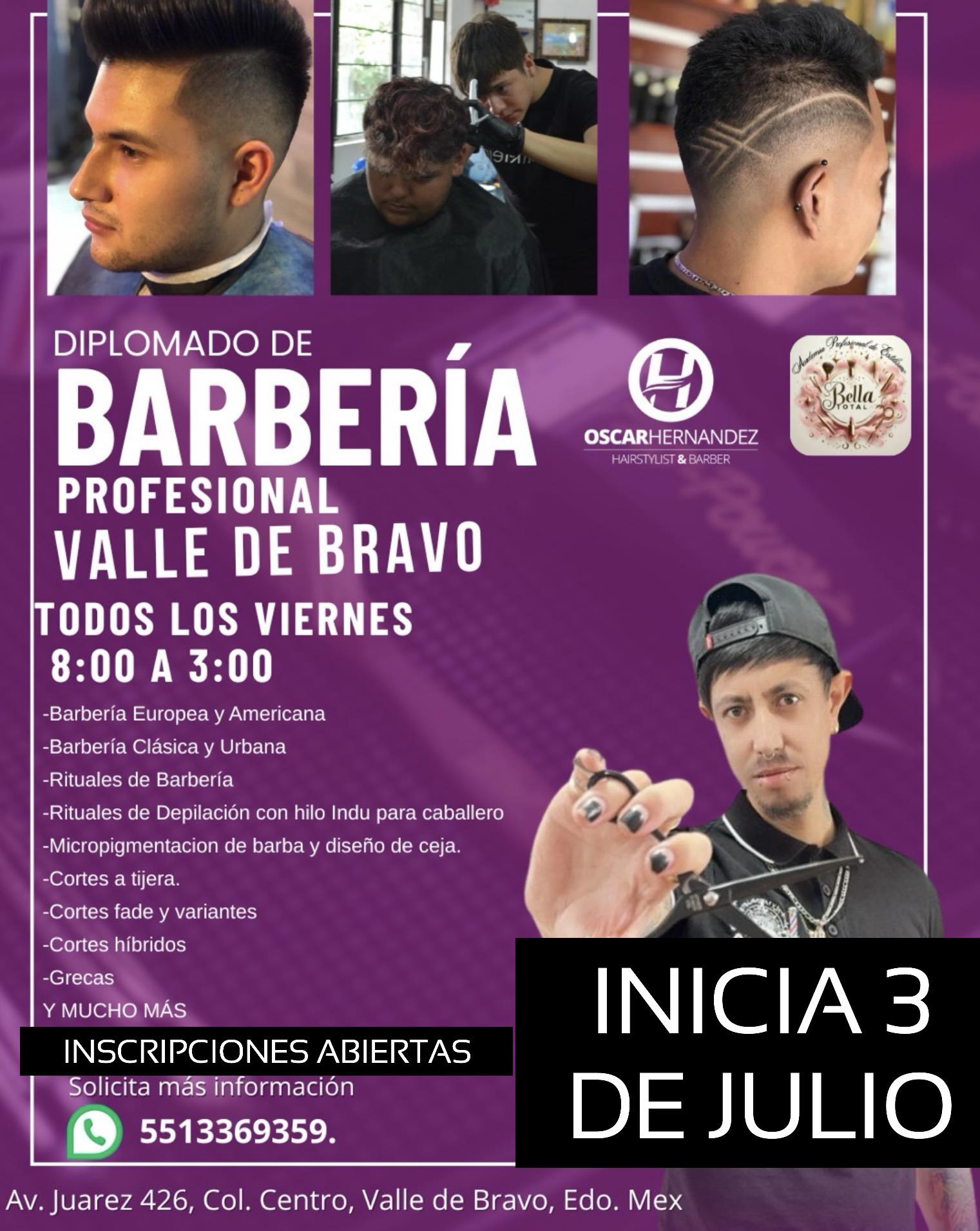 Oscar Hernandez Rios Facebook ad: CONVIÉRTETE EN MASTER DE LA BARBERÍA