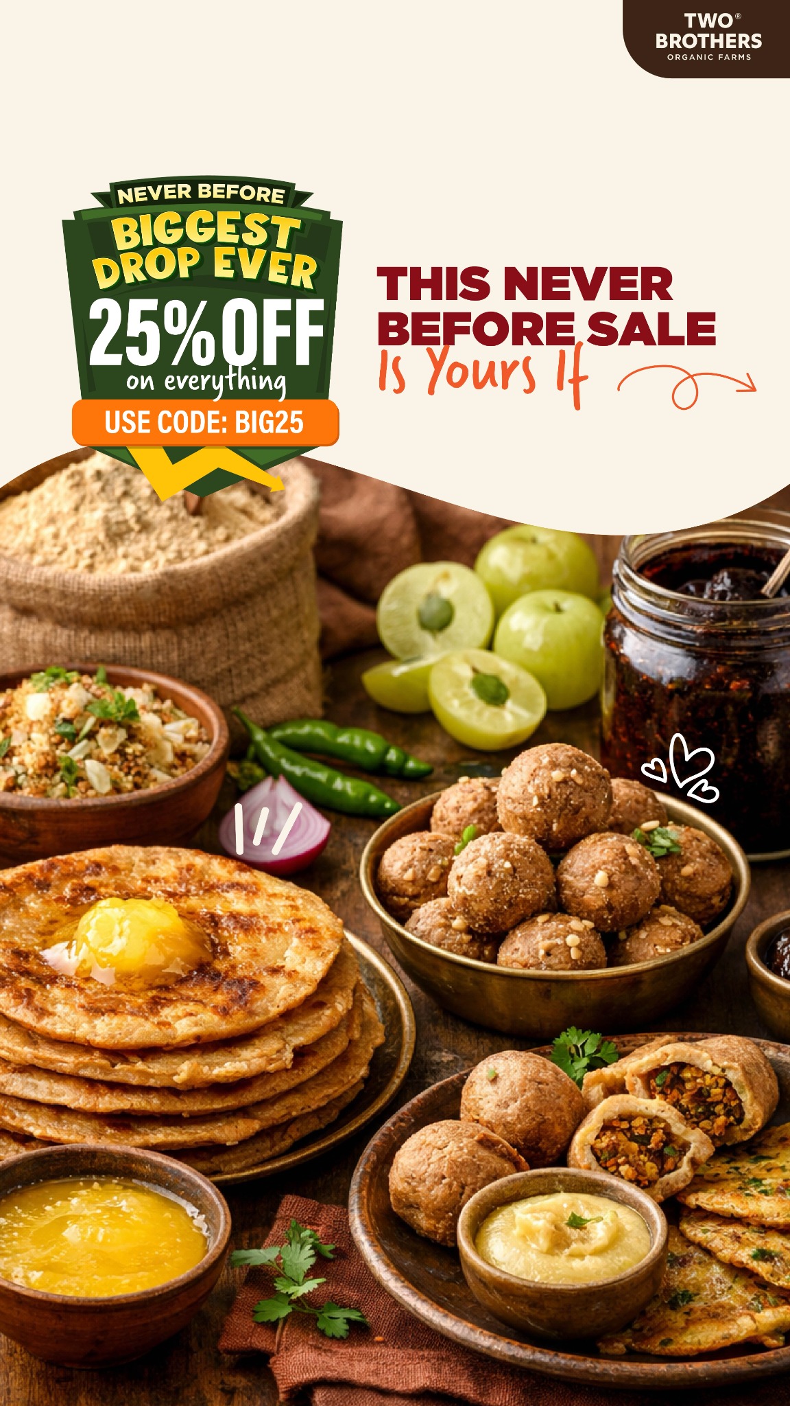 Two Brothers Organic Farms Facebook ad