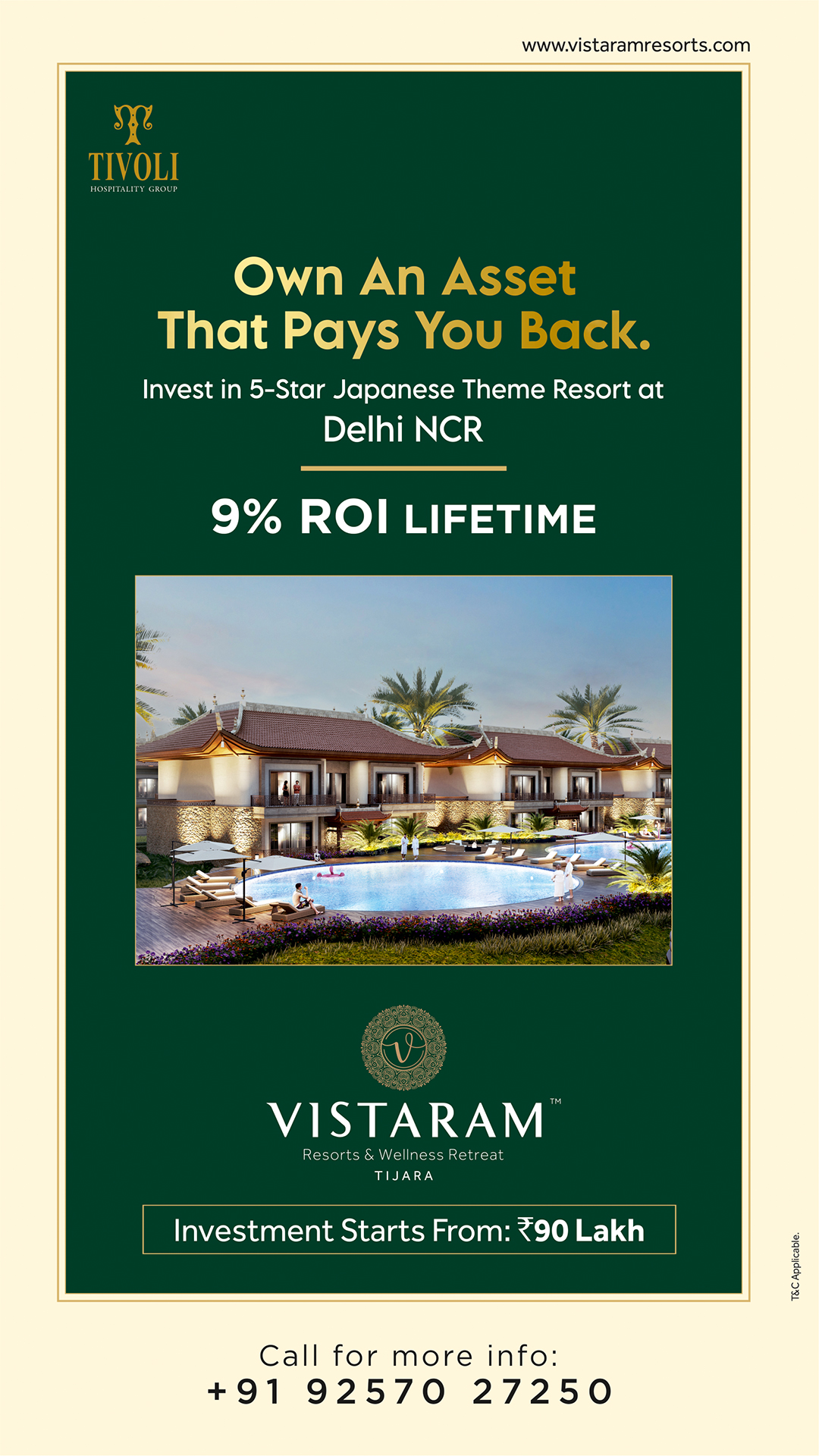 Vistaram Resorts & Wellness Retreat Facebook ad