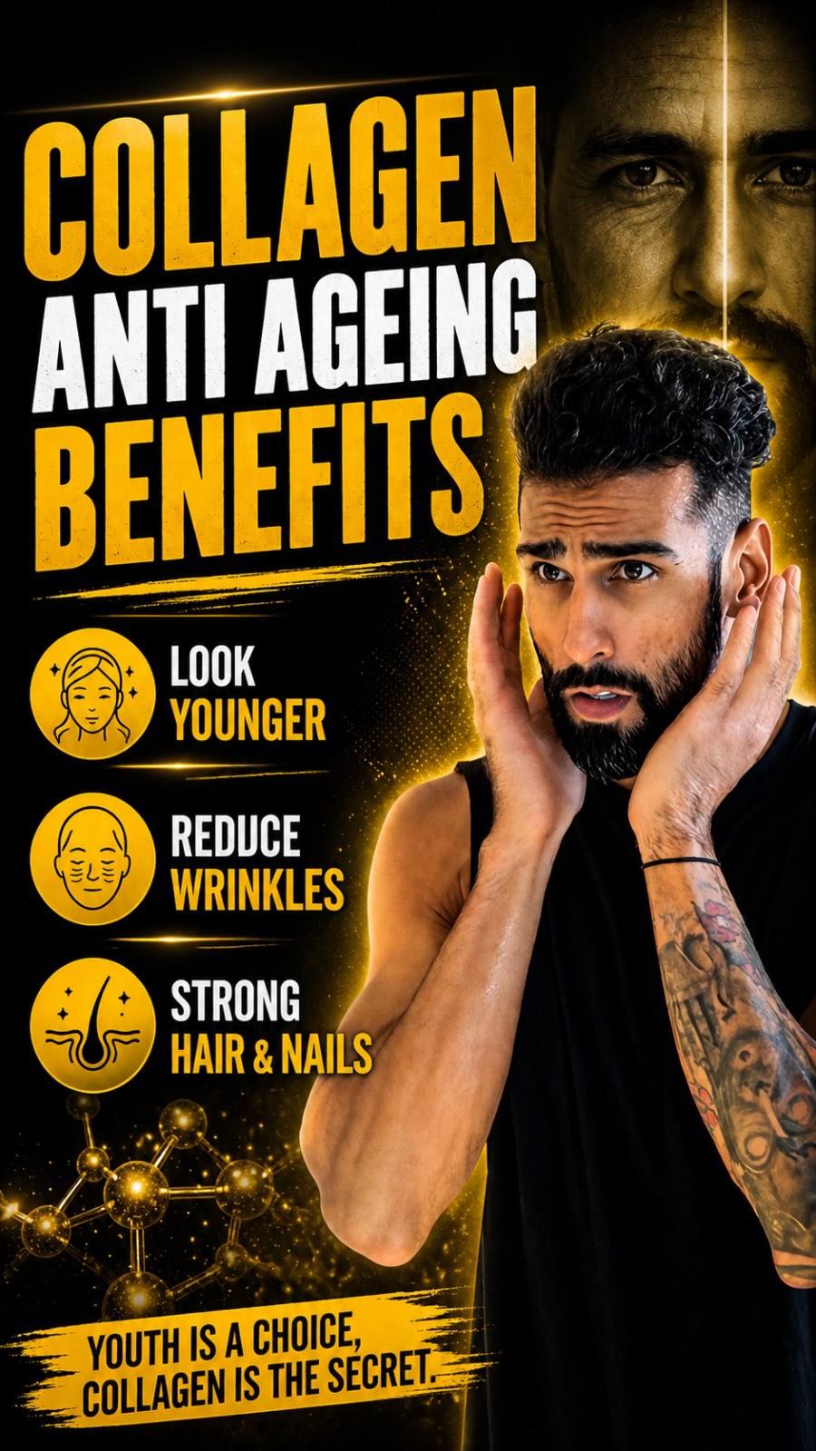 HK Vitals Facebook ad: Started noticing dull skin, fine lines and overall…
